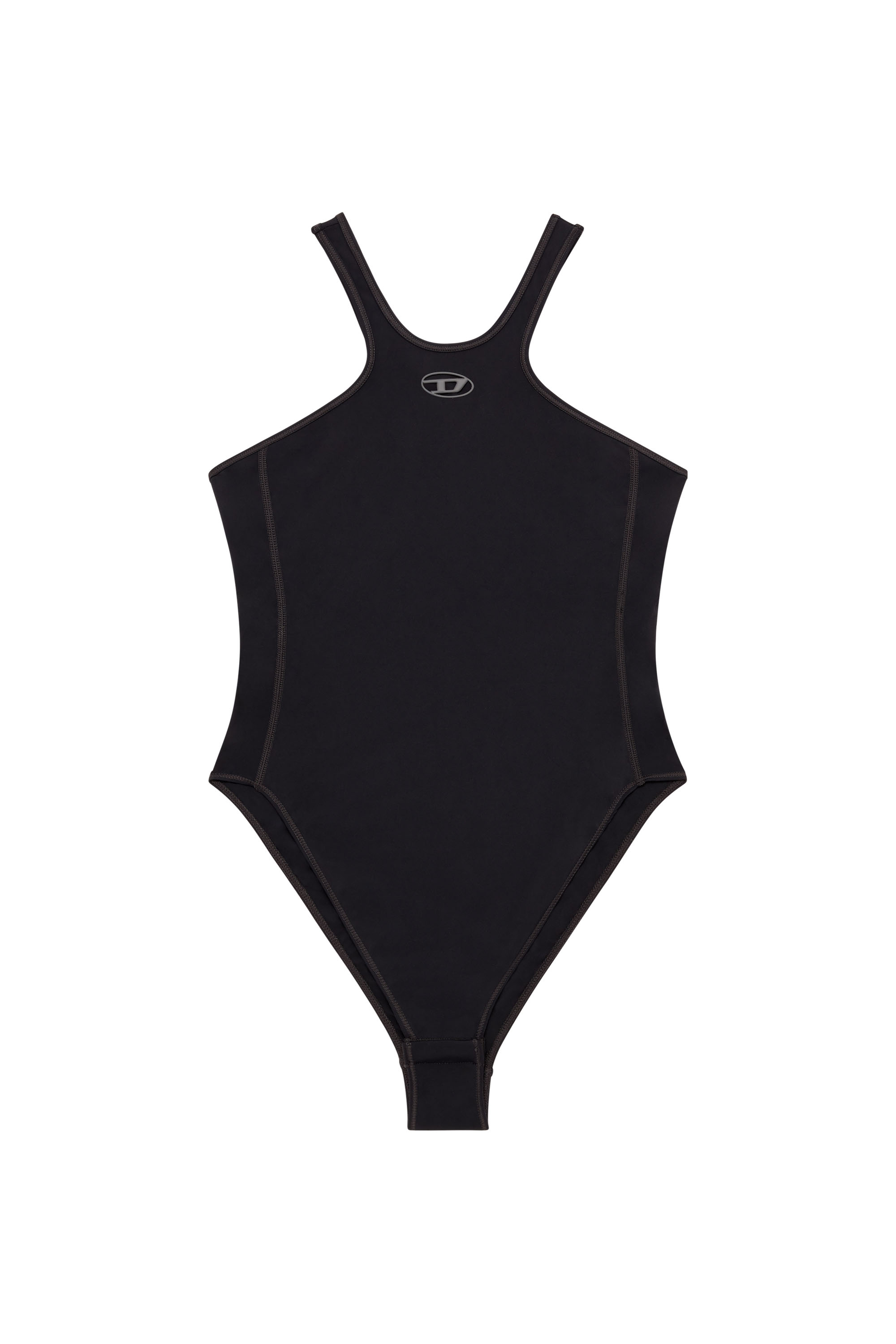 Diesel - CHRISTIE-UTLT, Female's Stretch bodysuit with Oval D detail in Black - 4