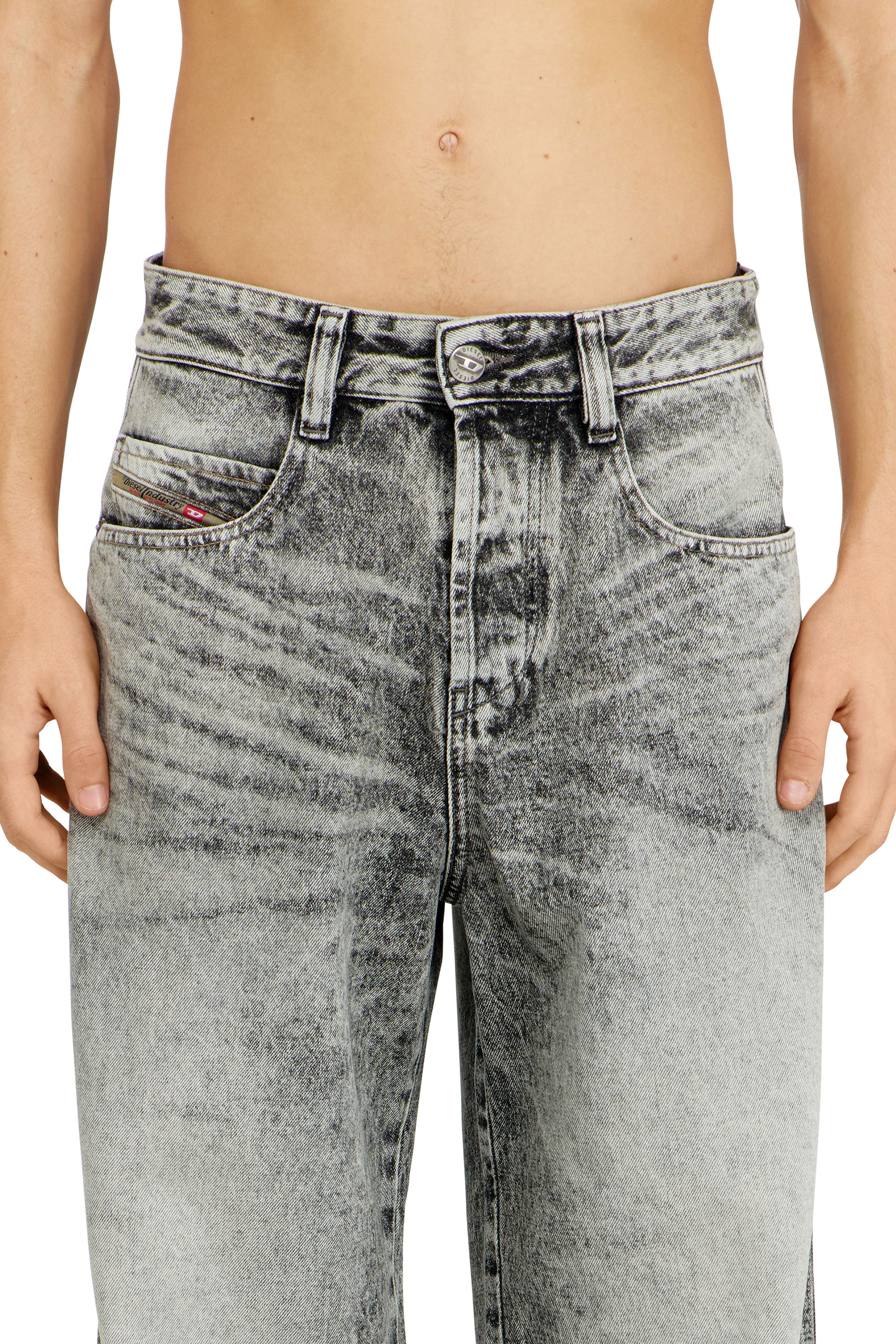Diesel - Relaxed Jeans 1997 D-Enim-M 09P11 Mixte, Gris Clair - Image 4