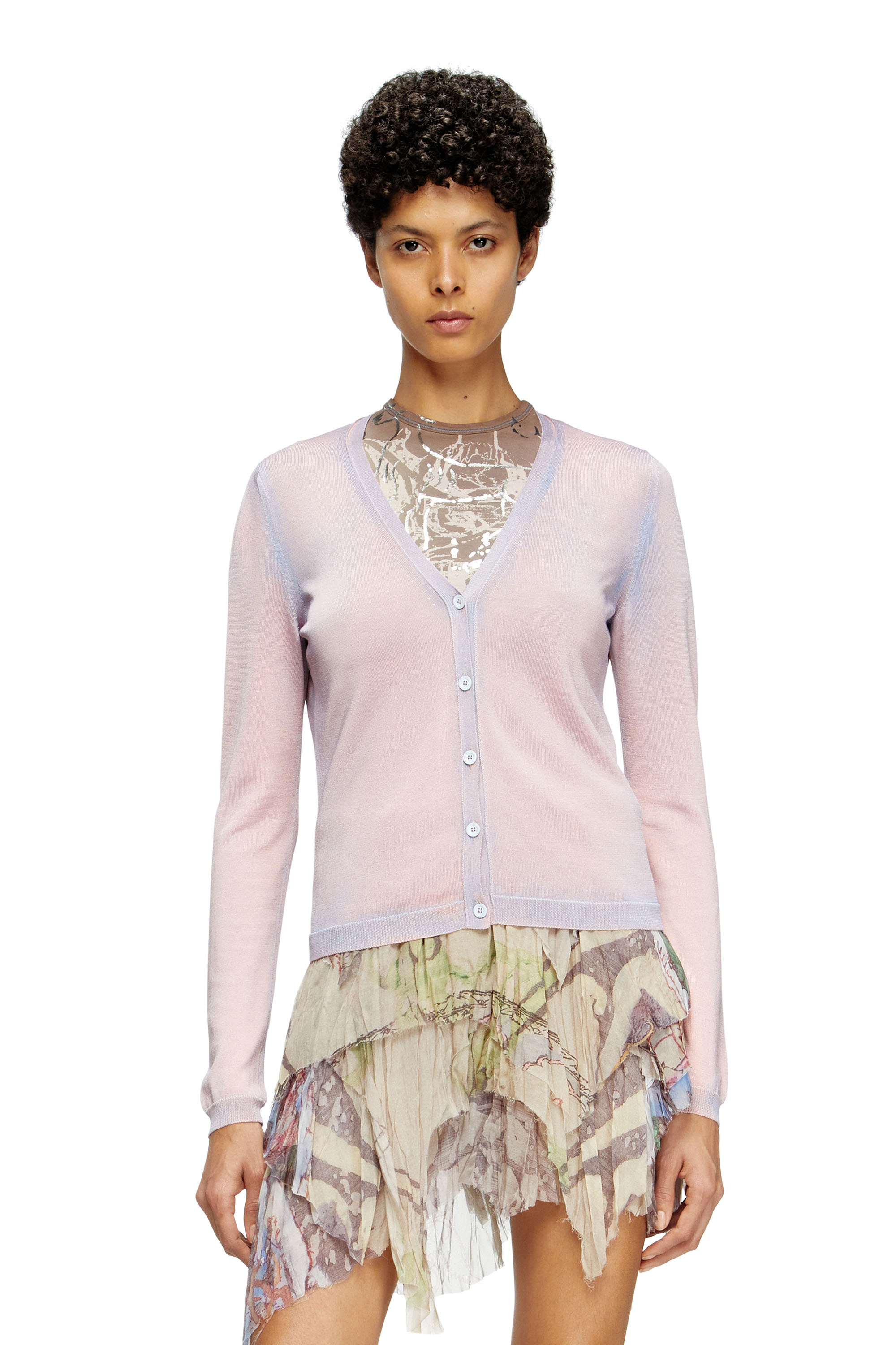 Diesel - M-VITTA, Female's Dégradé cardigan in Pink - 3