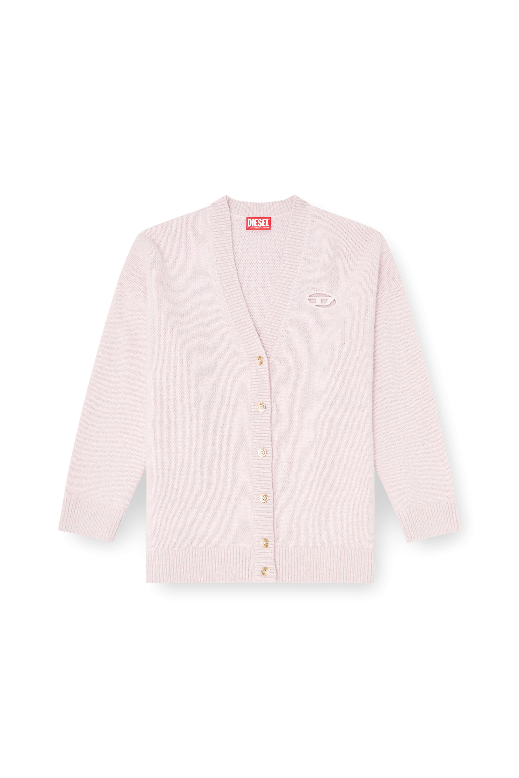 Diesel - M-AREELA, C&aacute;rdigan de mezcla de lana y alpaca Mujer in Rosa - 2
