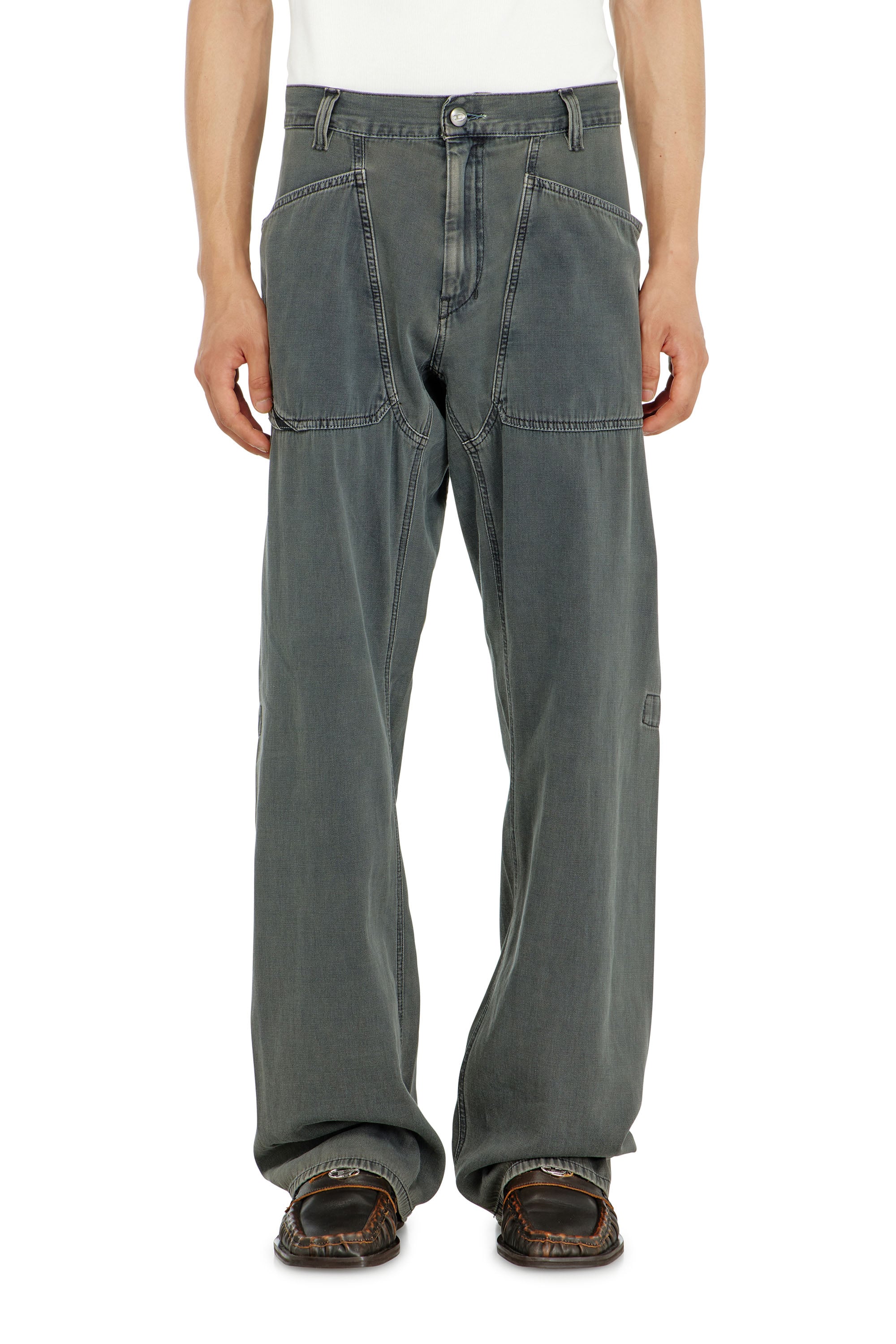 Diesel - Relaxed Jeans D-Zeta 068WR Hombre, Gris - 4