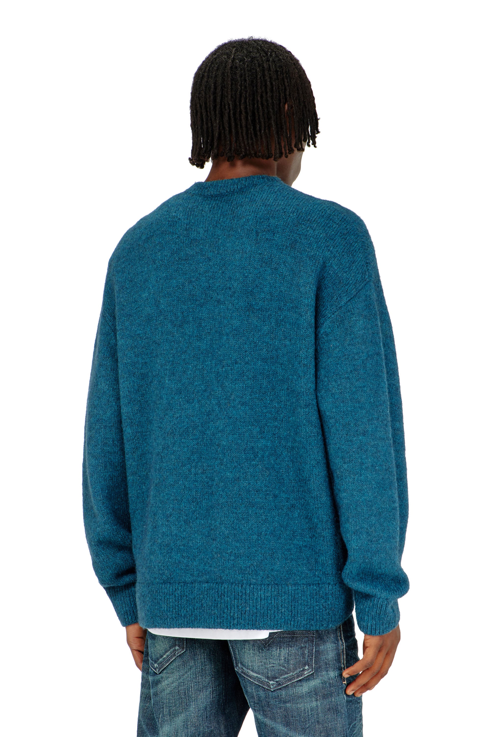Diesel - K-AREESO, Jersey de mezcla de lana y alpaca Hombre in Verde - 4