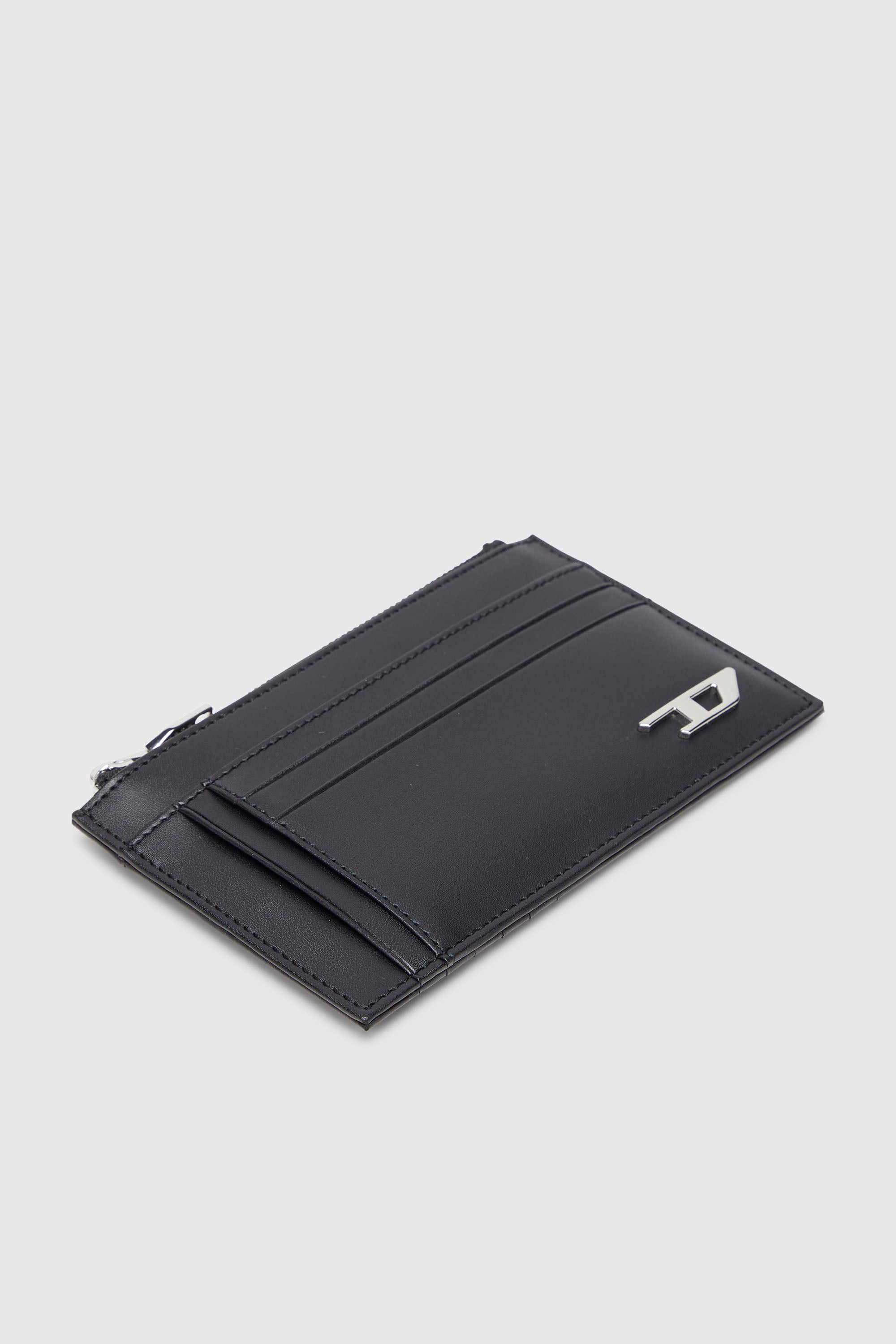 Diesel - D-LOGO 2.0 CARD CASE VI, Tarjetero de piel con bolsillo con zip Hombre in Negro - 4