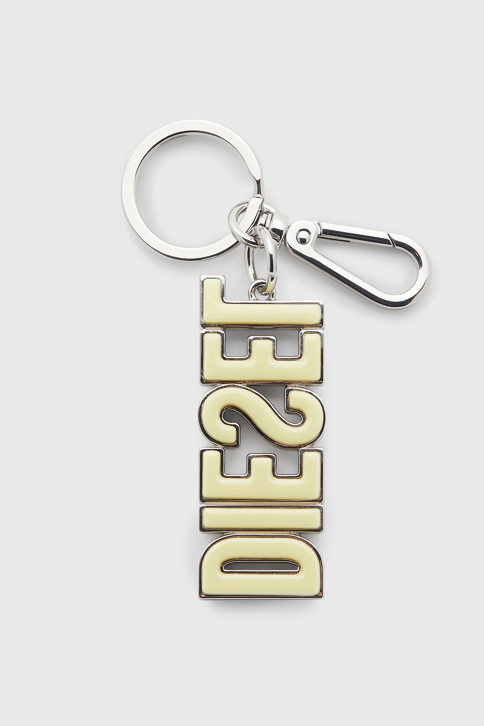 Diesel - DSL 3D KEY RING, Male's Metal and resin DIESEL keyring in Black/Yellow - 2
