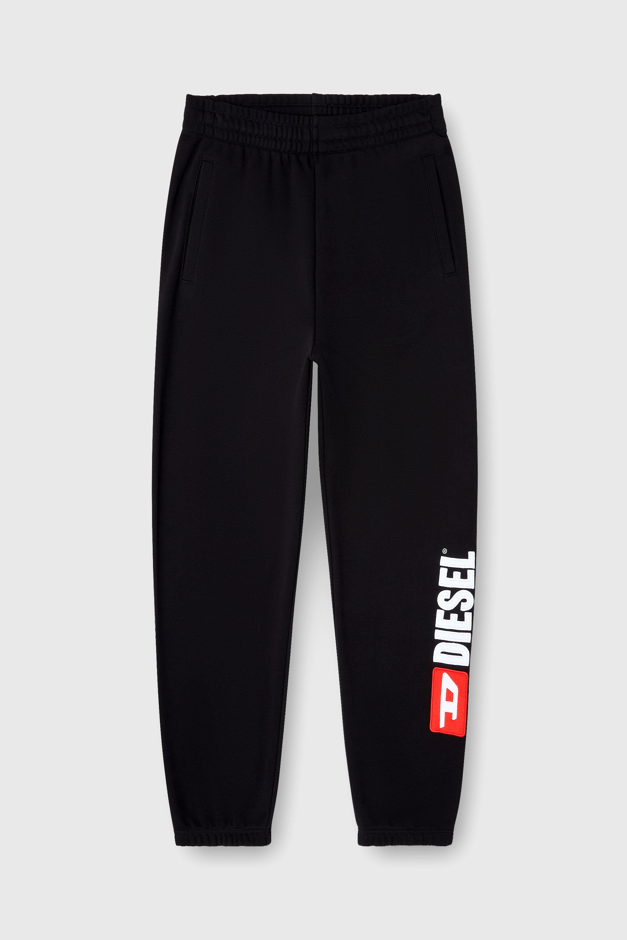 Diesel - P-MARKY-DIV, Pantalon en coton avec patch Diesel Homme in Noir - 2