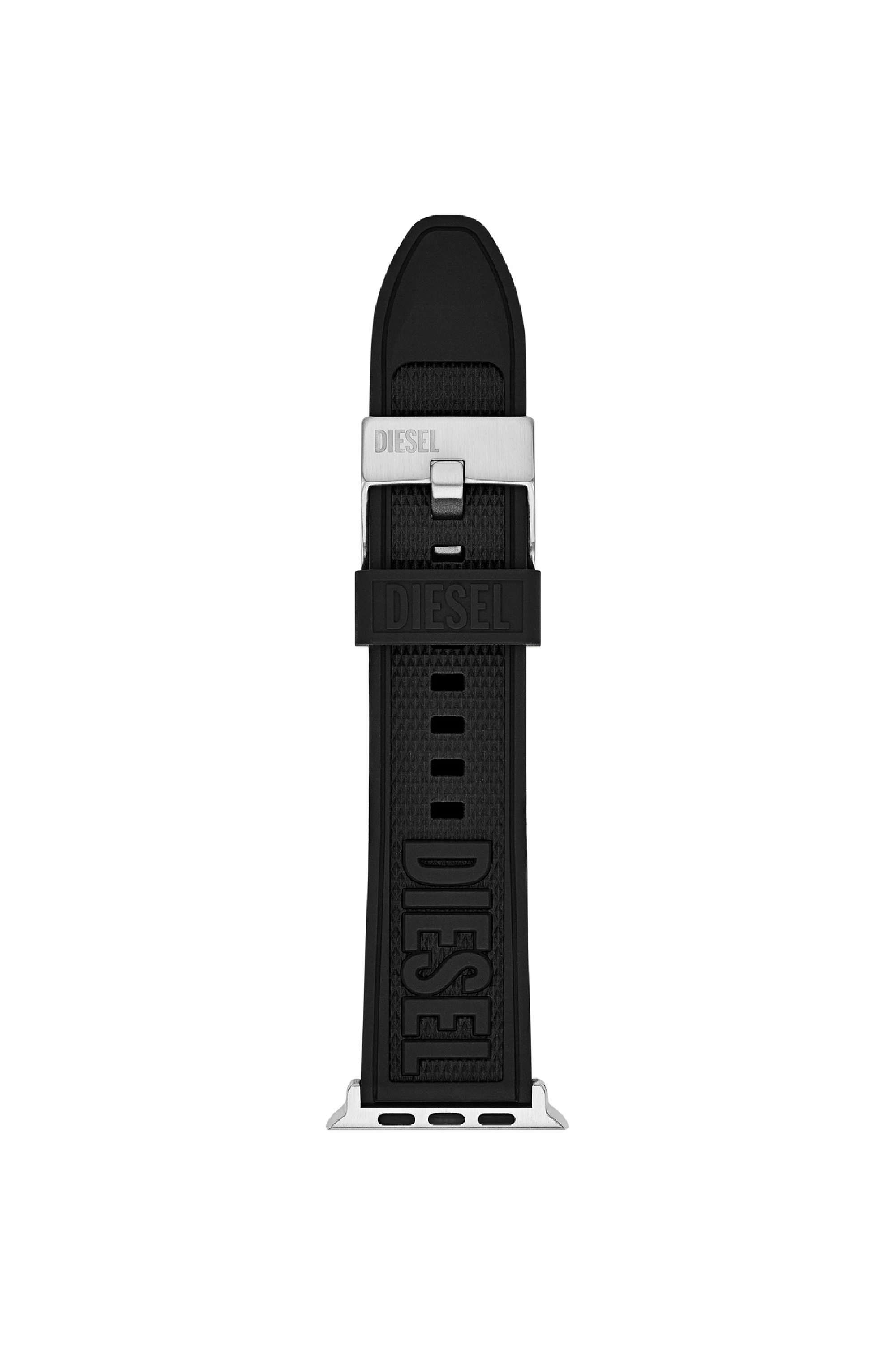 Diesel - DSS0014, Unisex's Black silicone Band for Apple watch&reg;, 42/44/45mm in Black - 1