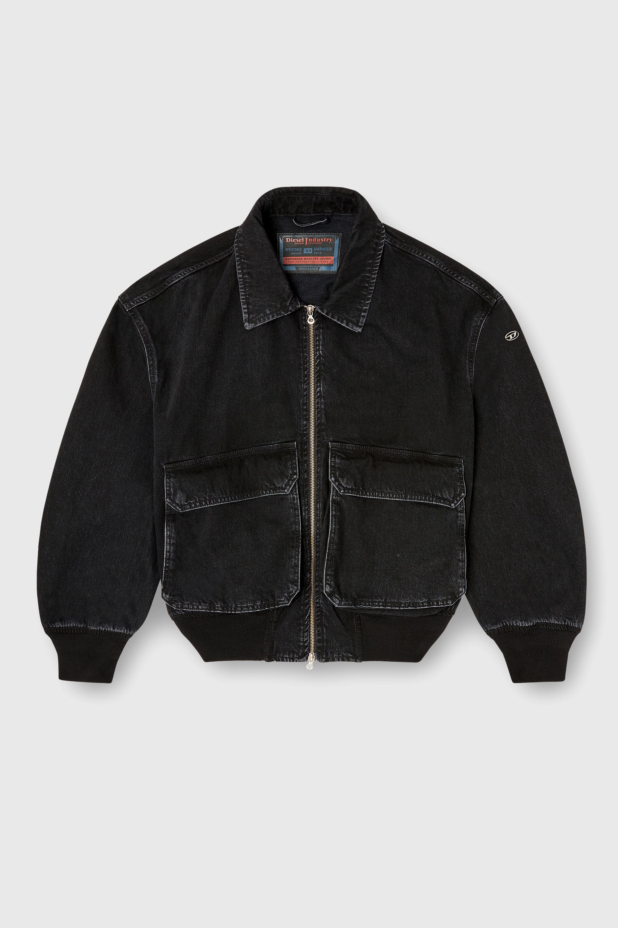Diesel - D-KURZ, Chaqueta de mezclilla Unisex in Negro - 2