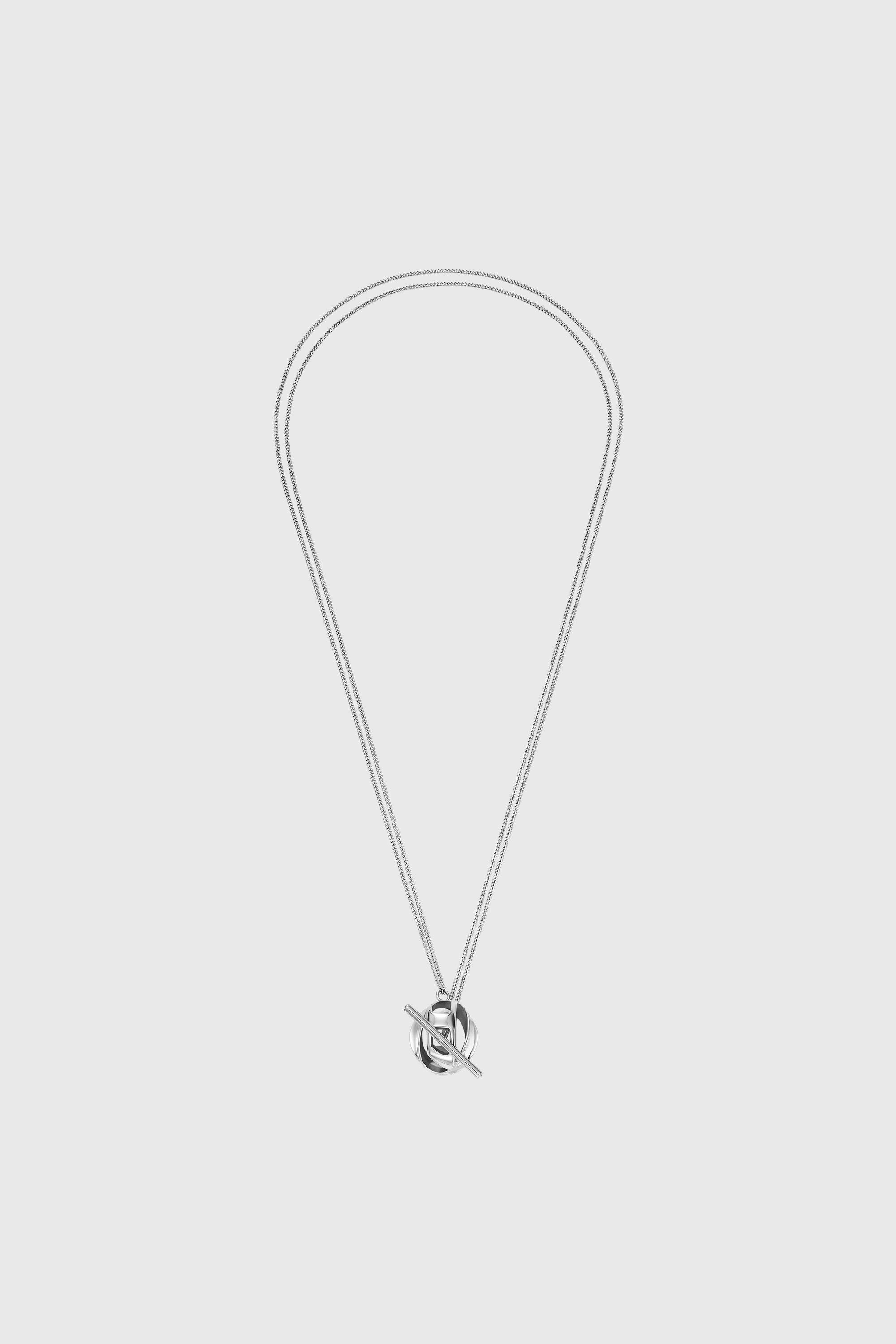Diesel - DX1716040, Collar con colgante de acero inoxidable Unisex in Plateado - 1