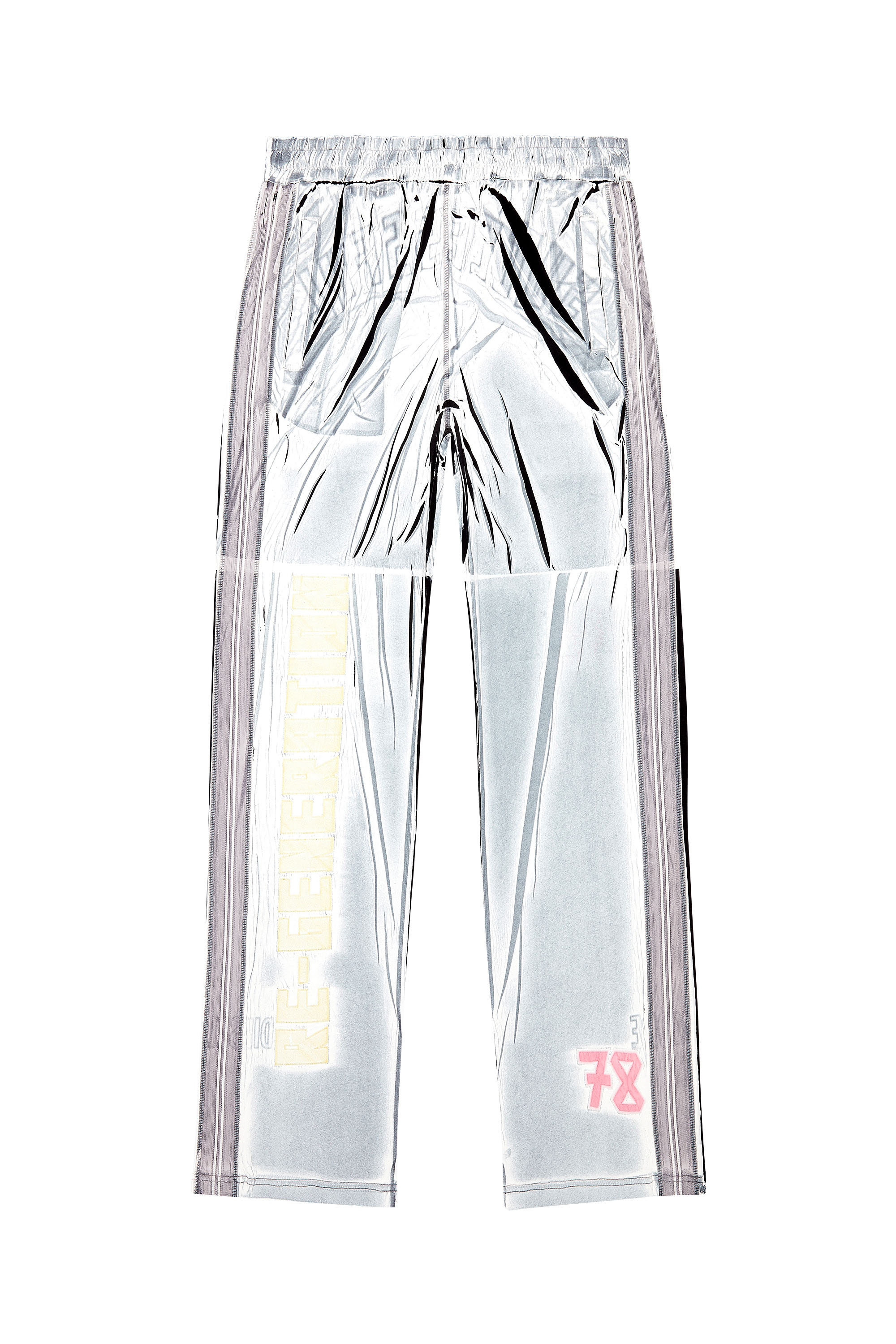 Diesel - P-ROWY-LONG, Man's Track pants with shadowy overprint in Light Blue - 2