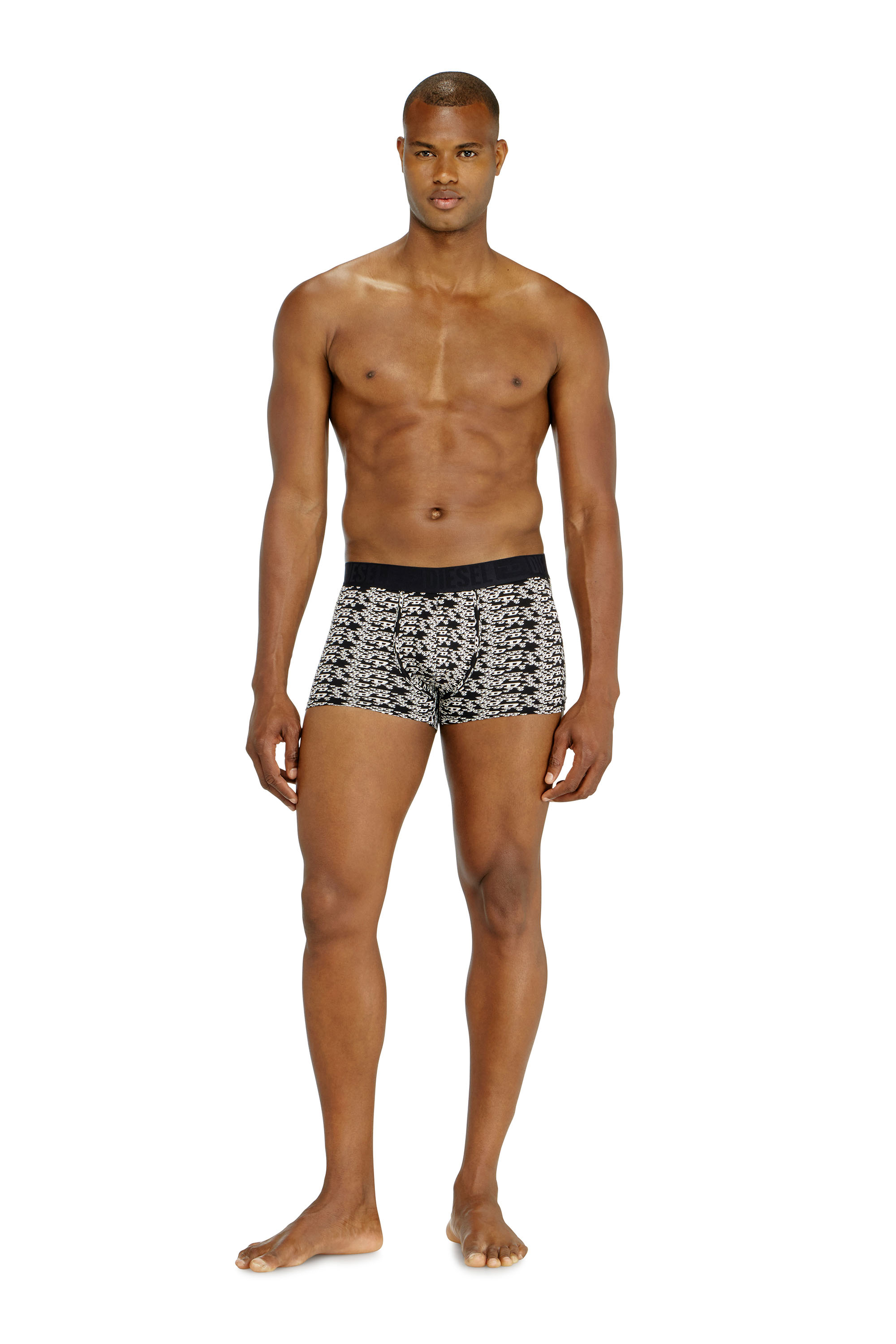 Diesel - MIKE-D-CORE-3PACK, Male's Set of three stretch cotton trunks with all-over print in Black/White - 2