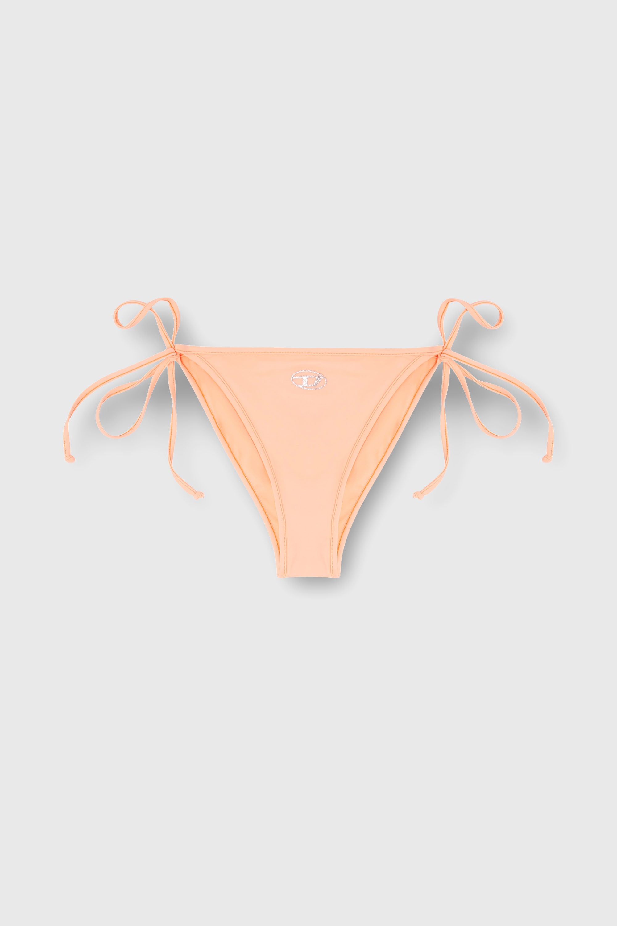 Diesel - TAYLOR-D-CORE, Woman's Tie-side bikini bottoms with crystal Oval D in Nude - 2