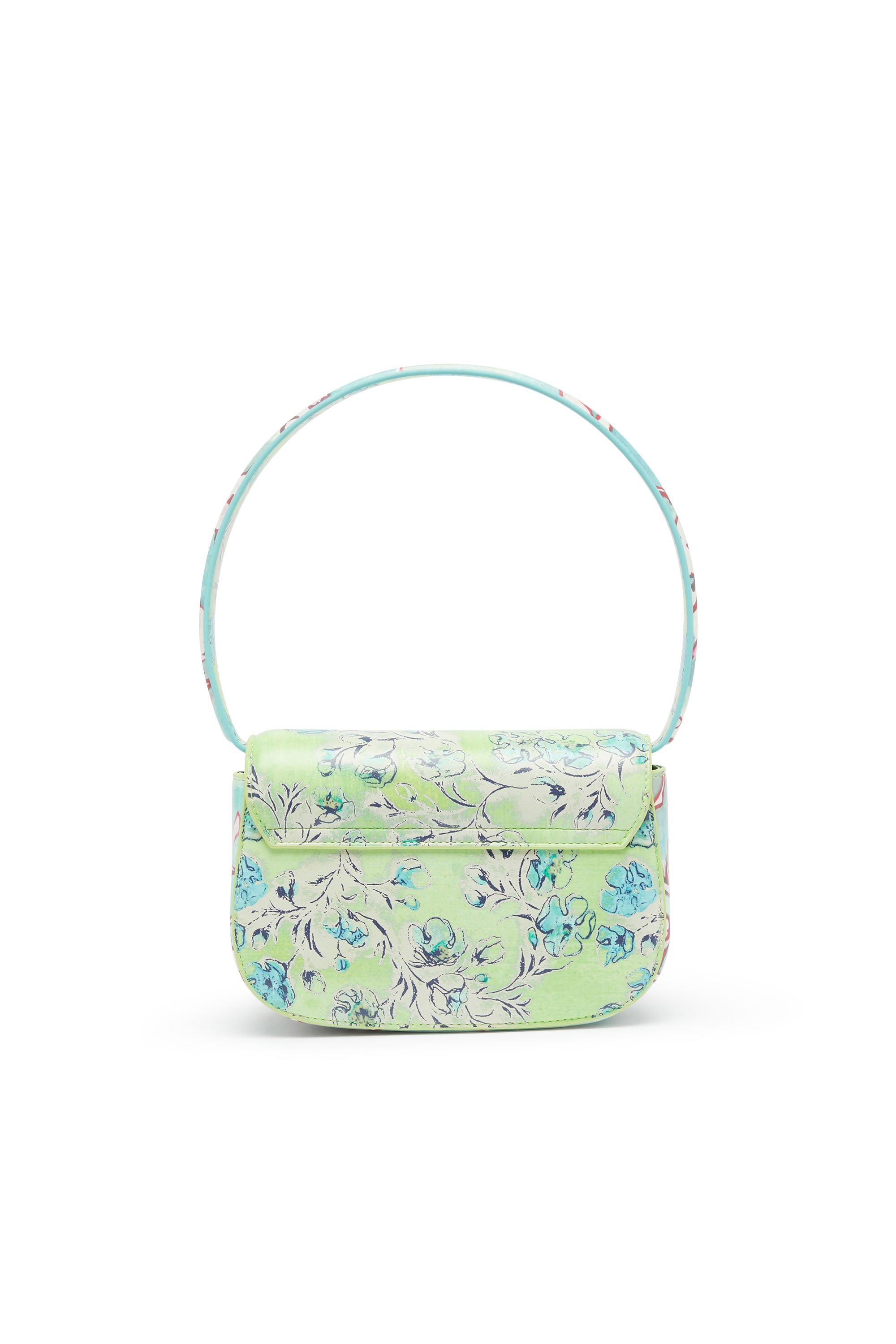 Diesel - 1DR, Woman's 1DR-Iconic shoulder bag with floral print in Green - 2