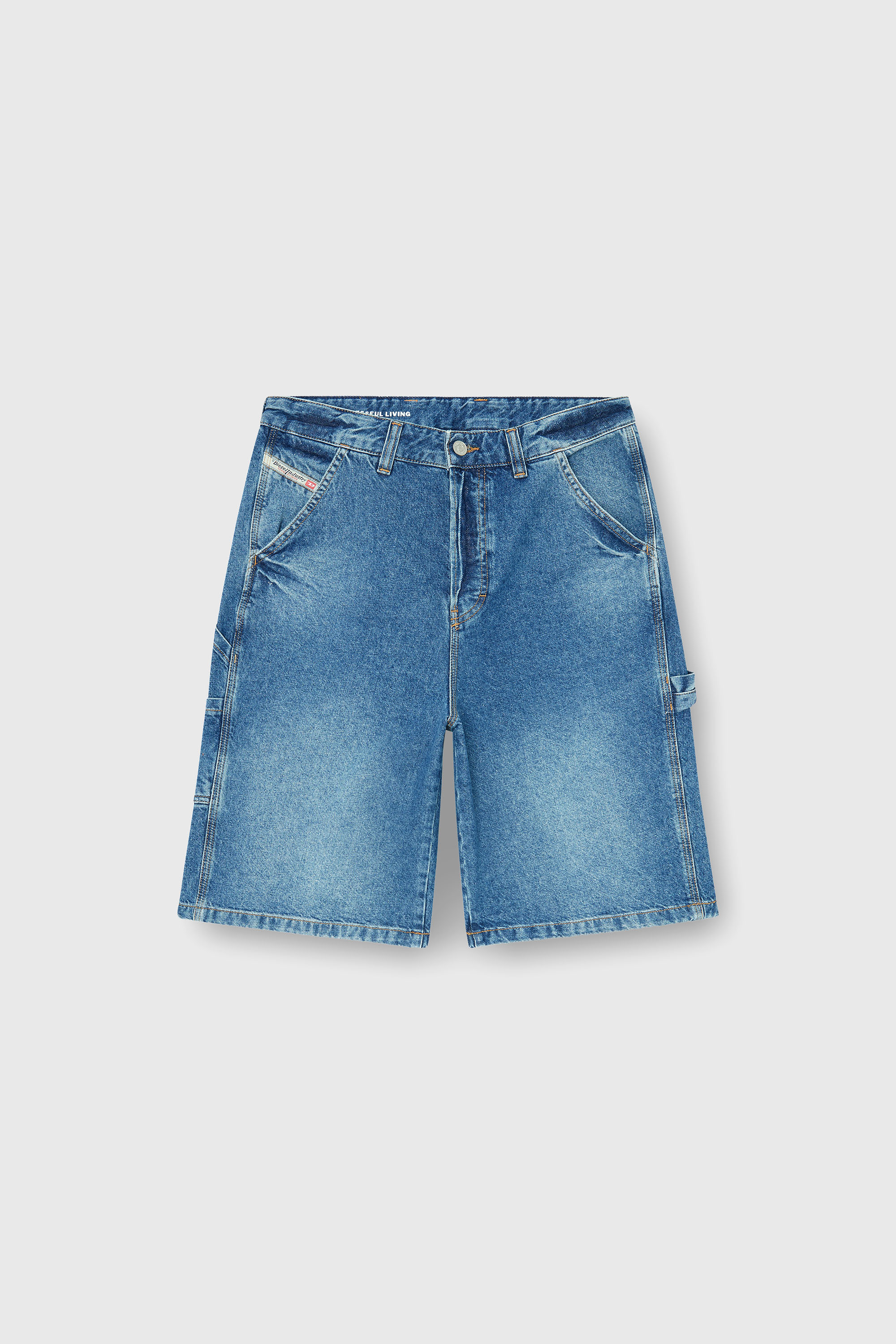 Diesel - D-LIVERY-W-SHORT, Shorts en denim style utilitaire Homme in Bleu - 2