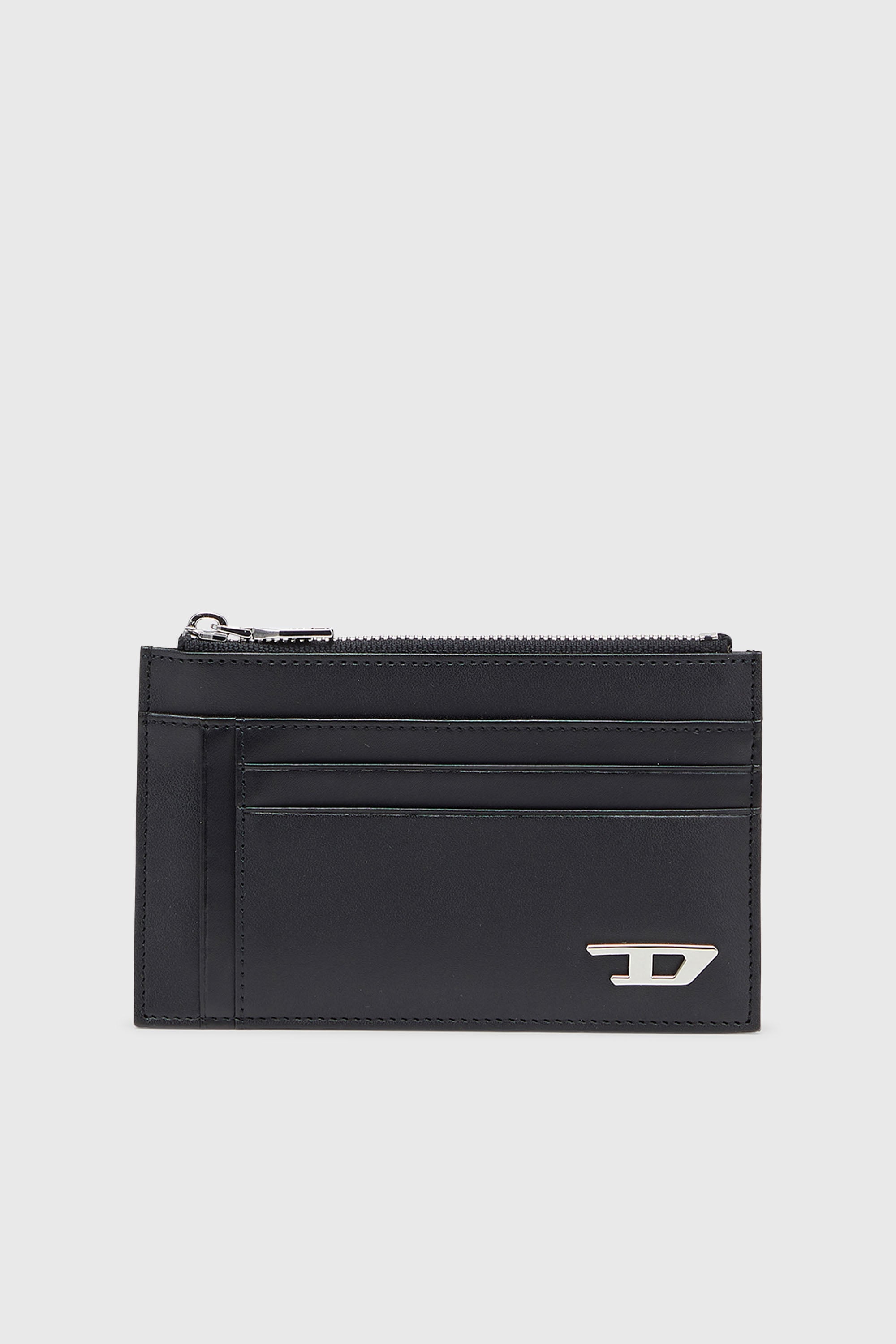 Diesel - D-LOGO 2.0 CARD CASE VI, Tarjetero de piel con bolsillo con zip Hombre in Negro - 1