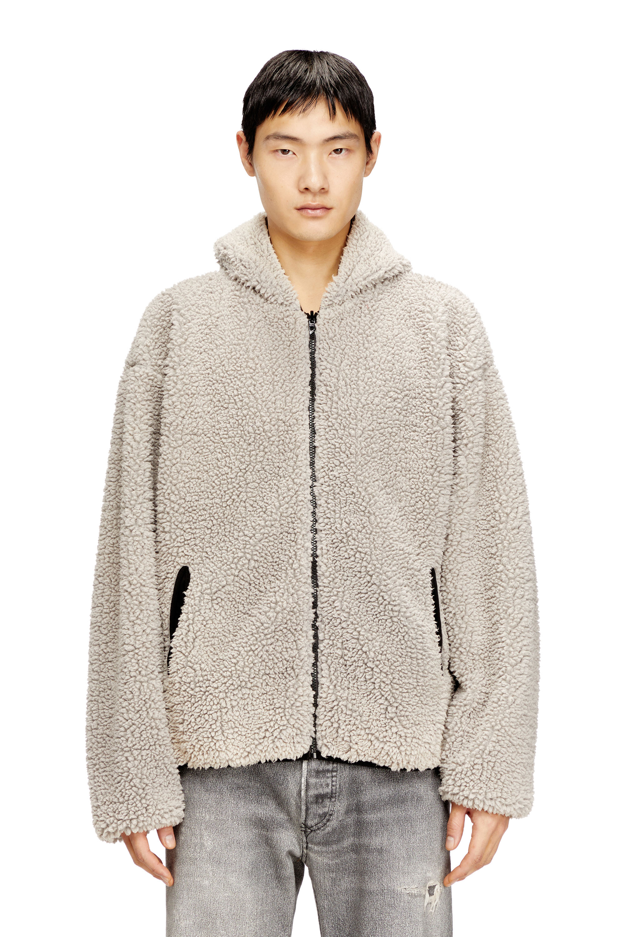 Diesel - S-BRYAN, Man's Reversible hooded zip-up jacket in null - 6