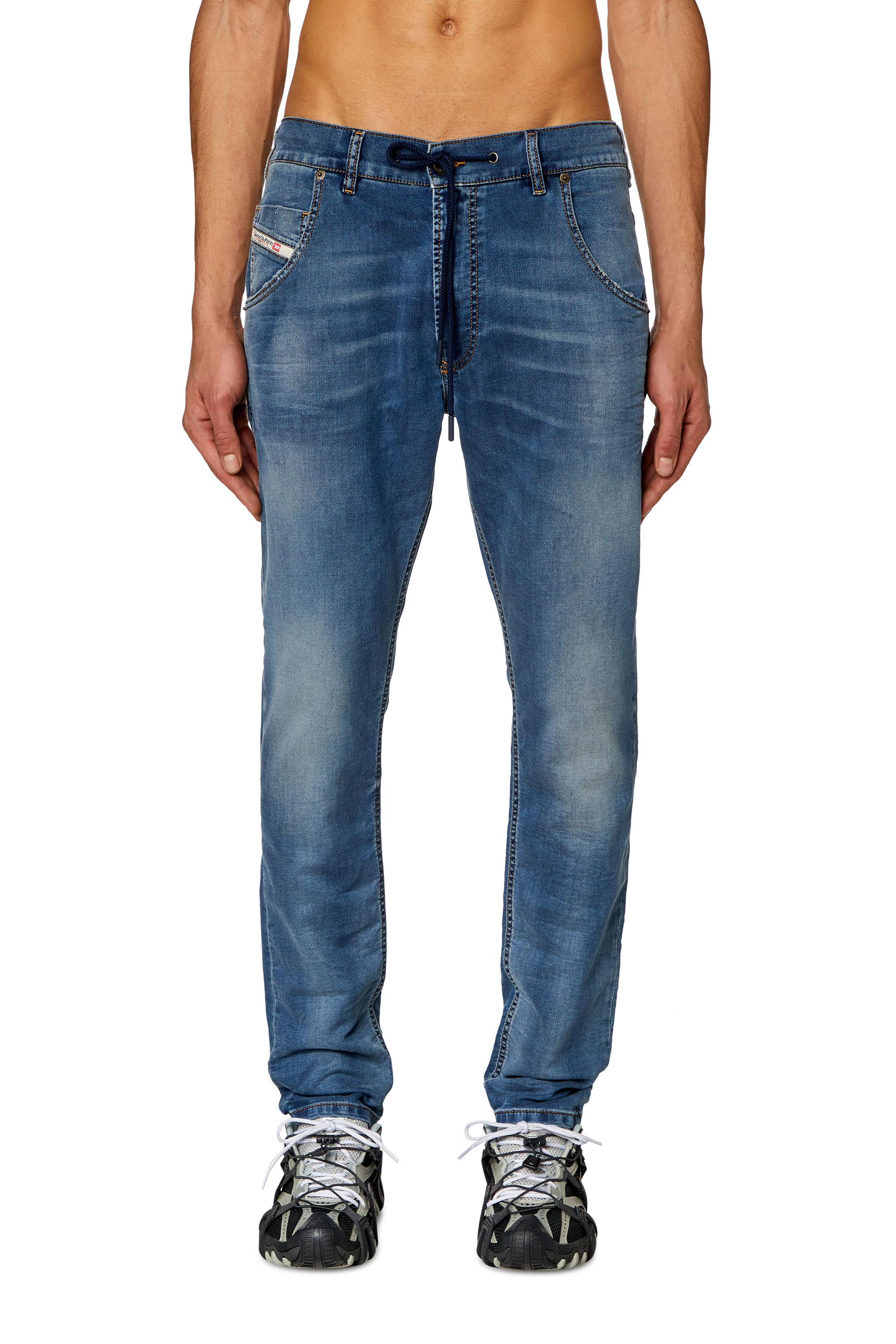 Men's Regular Jeans | Medium blue | Diesel 2030 D-Krooley Joggjeans®