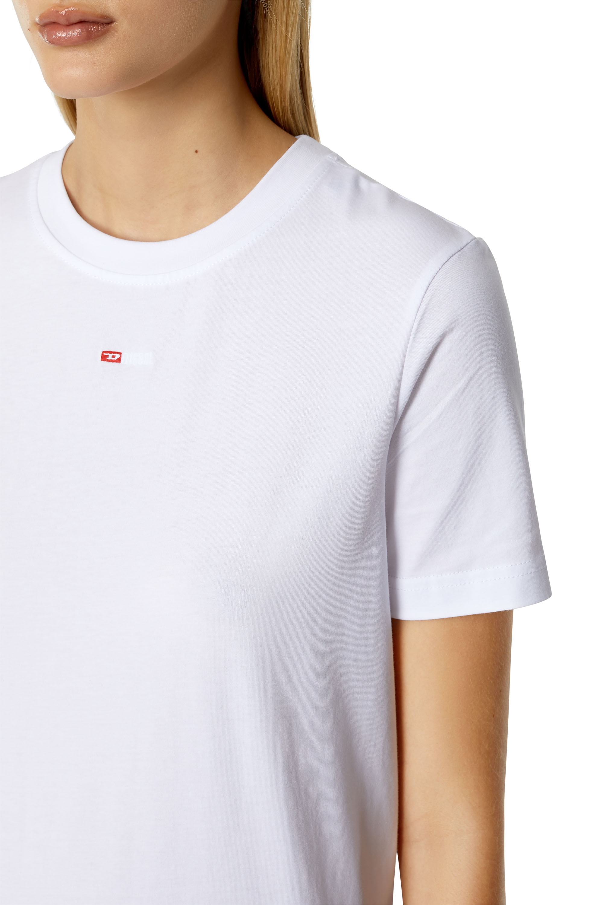 T-REG-MICRODIV Woman: T-shirt with embroidered micro logo