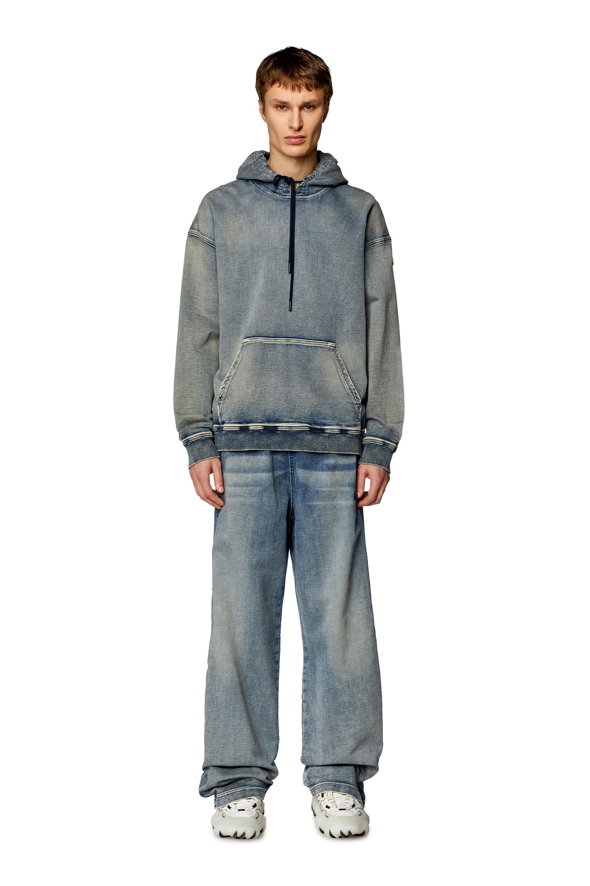 Men's Sweatshirt in Track Denim | Blue | Diesel