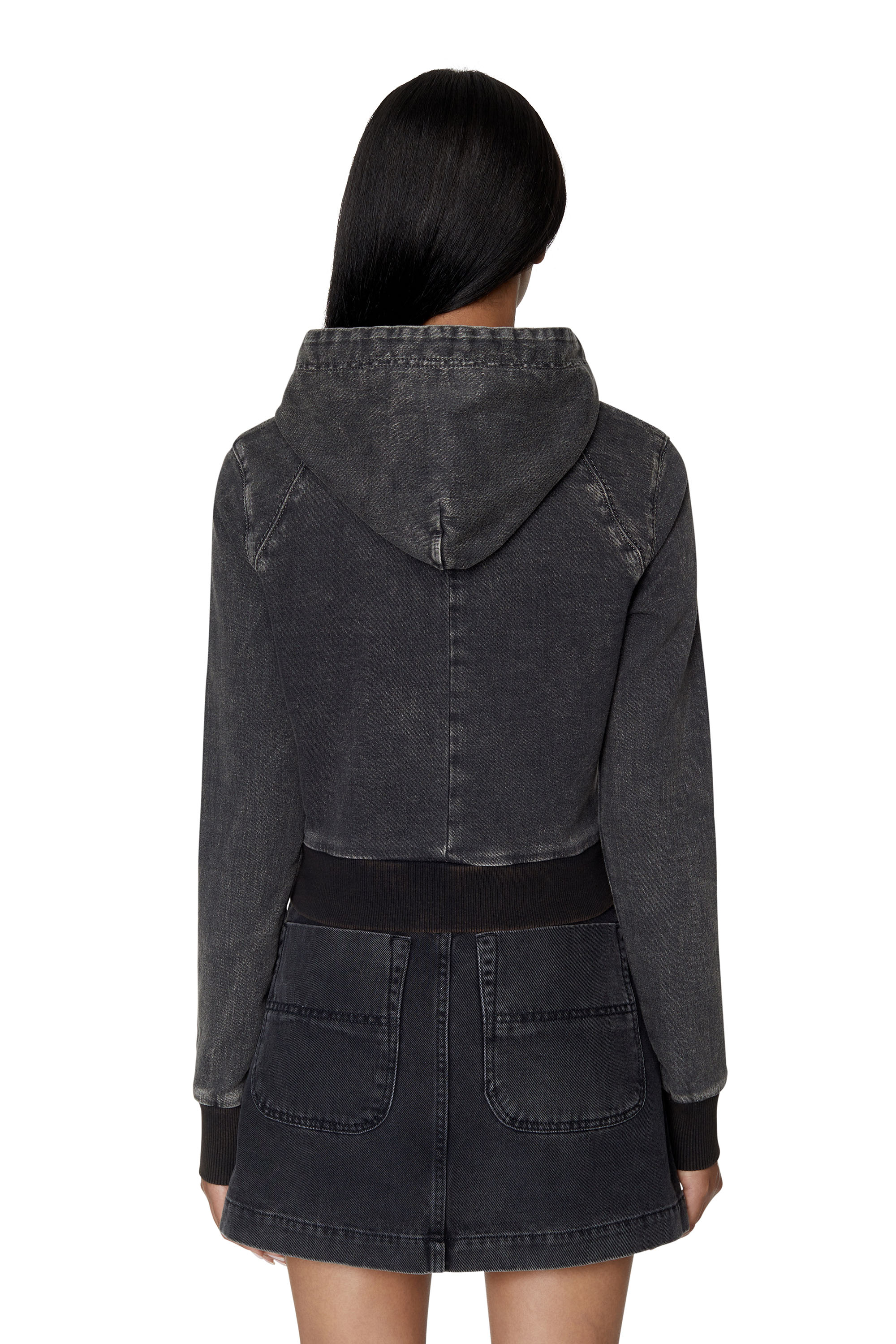 D-ANGY TRACK DENIM HOODIE, 