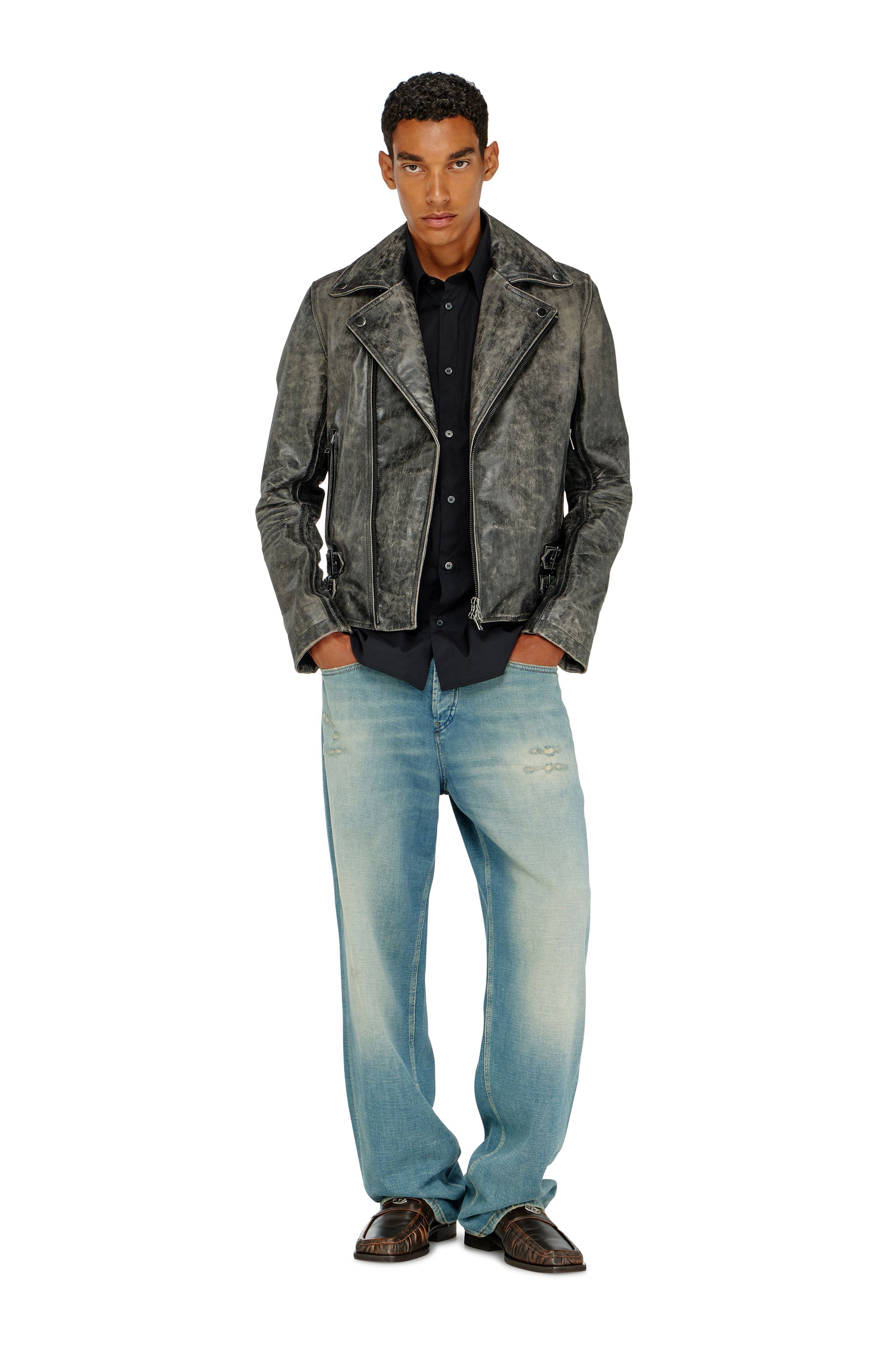 Diesel - S-SIMPLY-GSBH, Chemise en popeline extensible avec broderie Homme in Noir - 2
