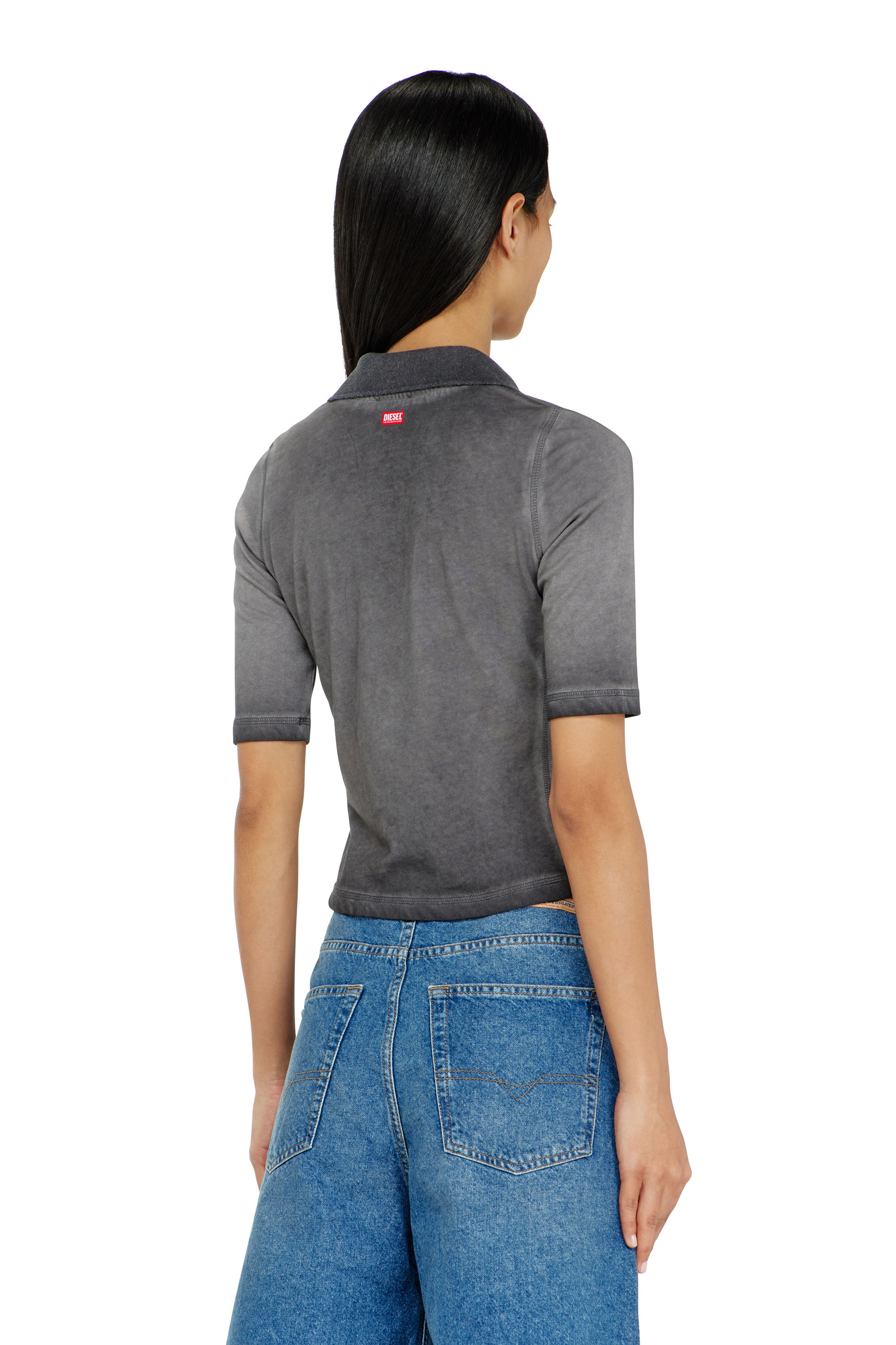 Diesel - T-BEA, Woman's Slim polo with d&eacute;vor&eacute; print in null - 4