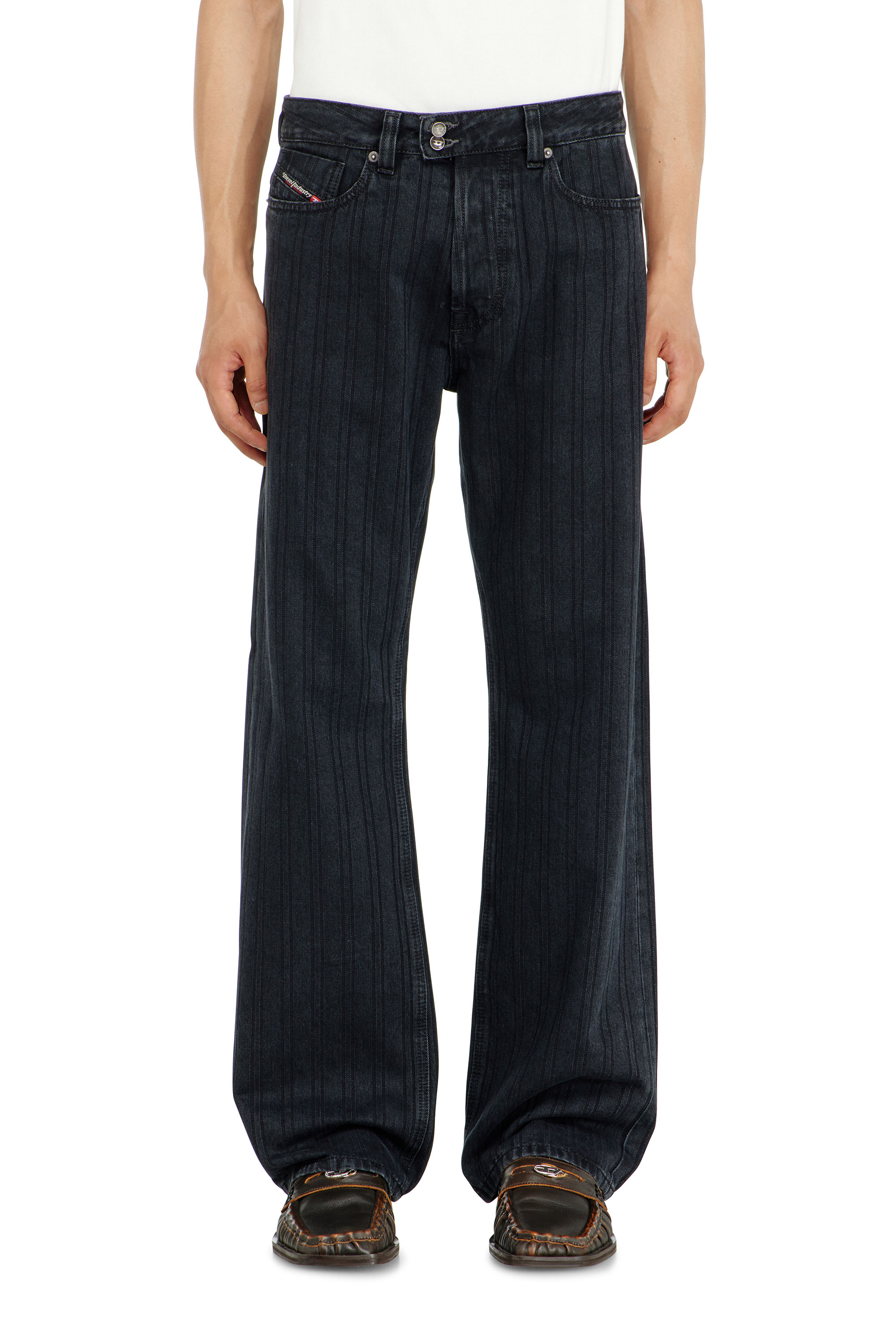 Diesel - Relaxed Jeans 1980 D-Eeper 09Q12 Hombre, Negro/Gris oscuro - 1