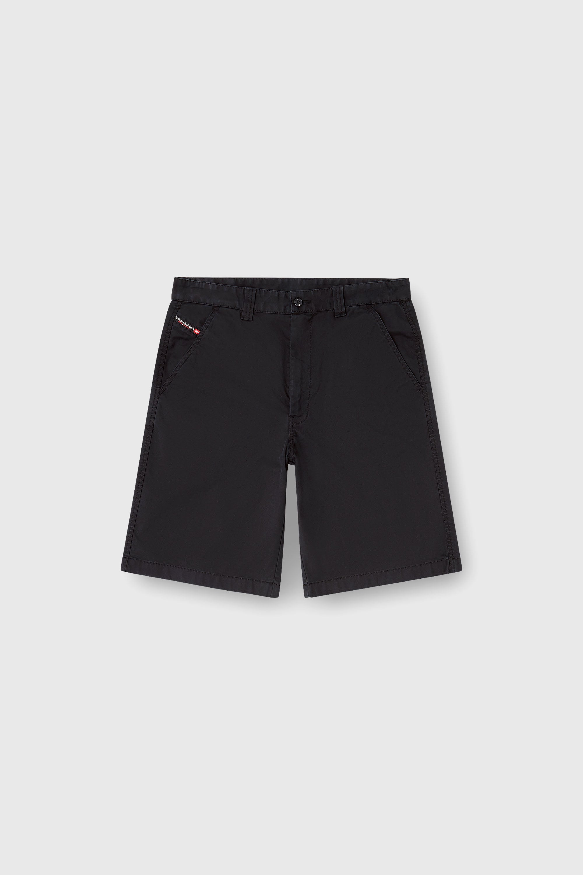 Diesel - P-HANT-CHINO-SHORT-EPCH, Shorts en coton avec traitement stonewash Homme in Noir - 2