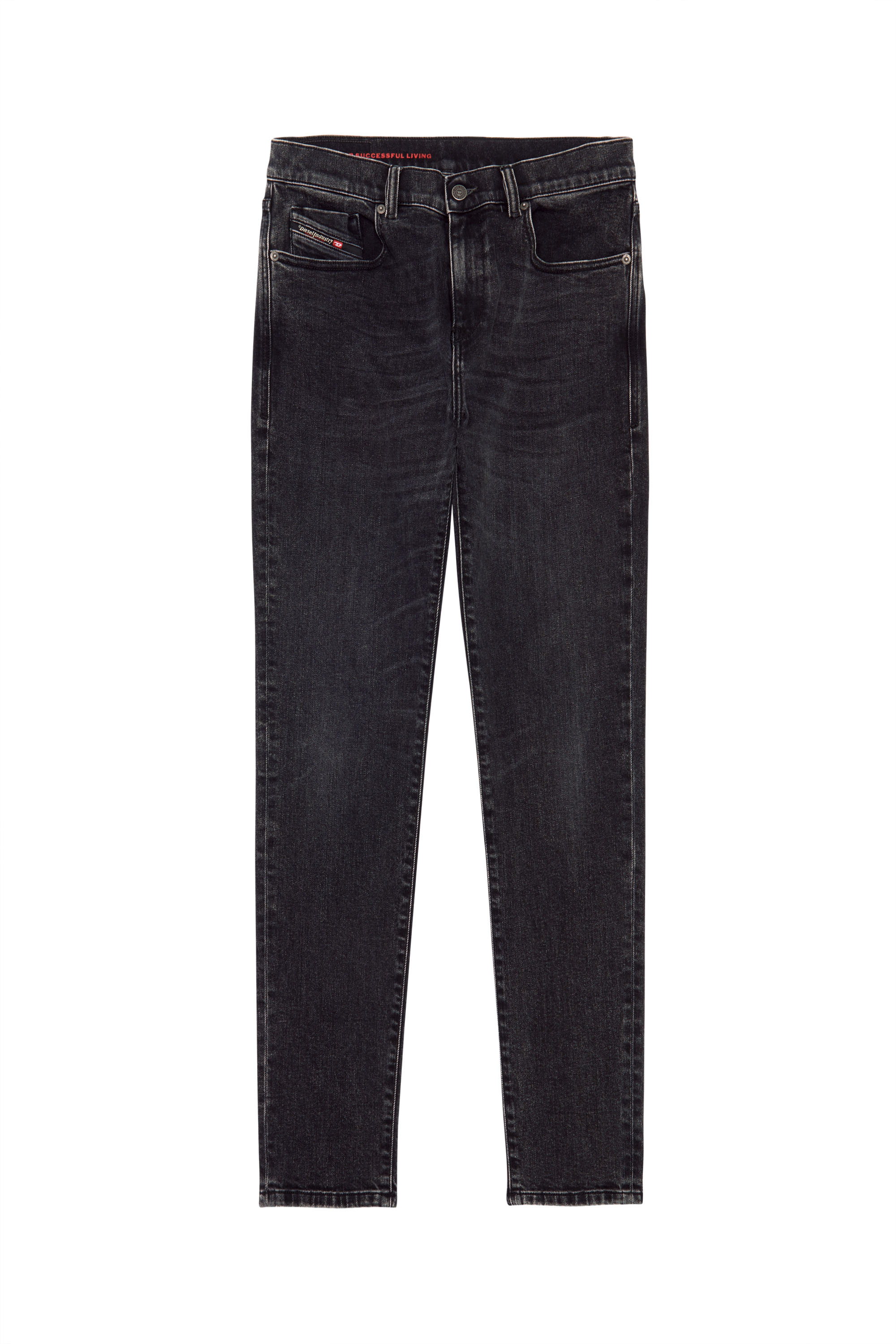 Diesel - Slim Jeans 2019 D-Strukt 09B83 Hombre, Negro/Gris oscuro - 2