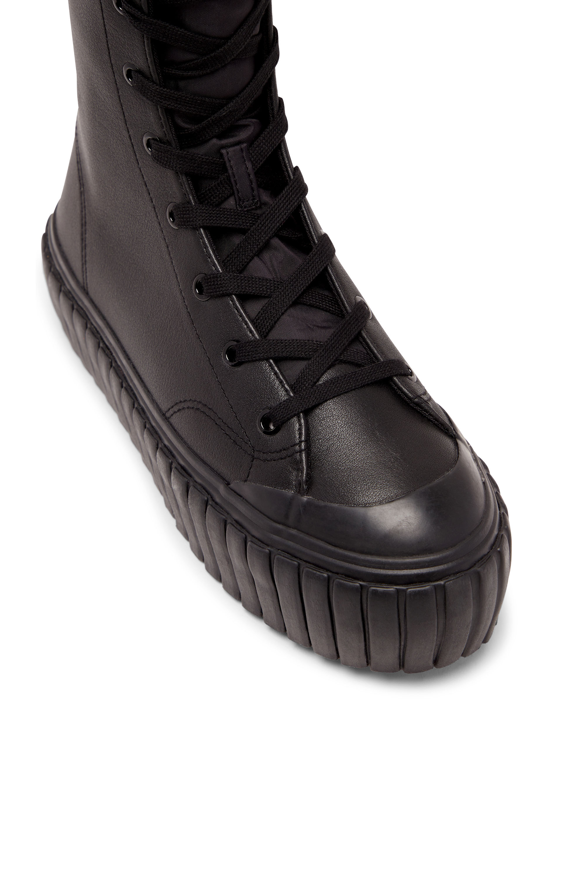 Brunt Pokey　黒 Women's S-Hanami BT W - Leather lace-up boots with flatform