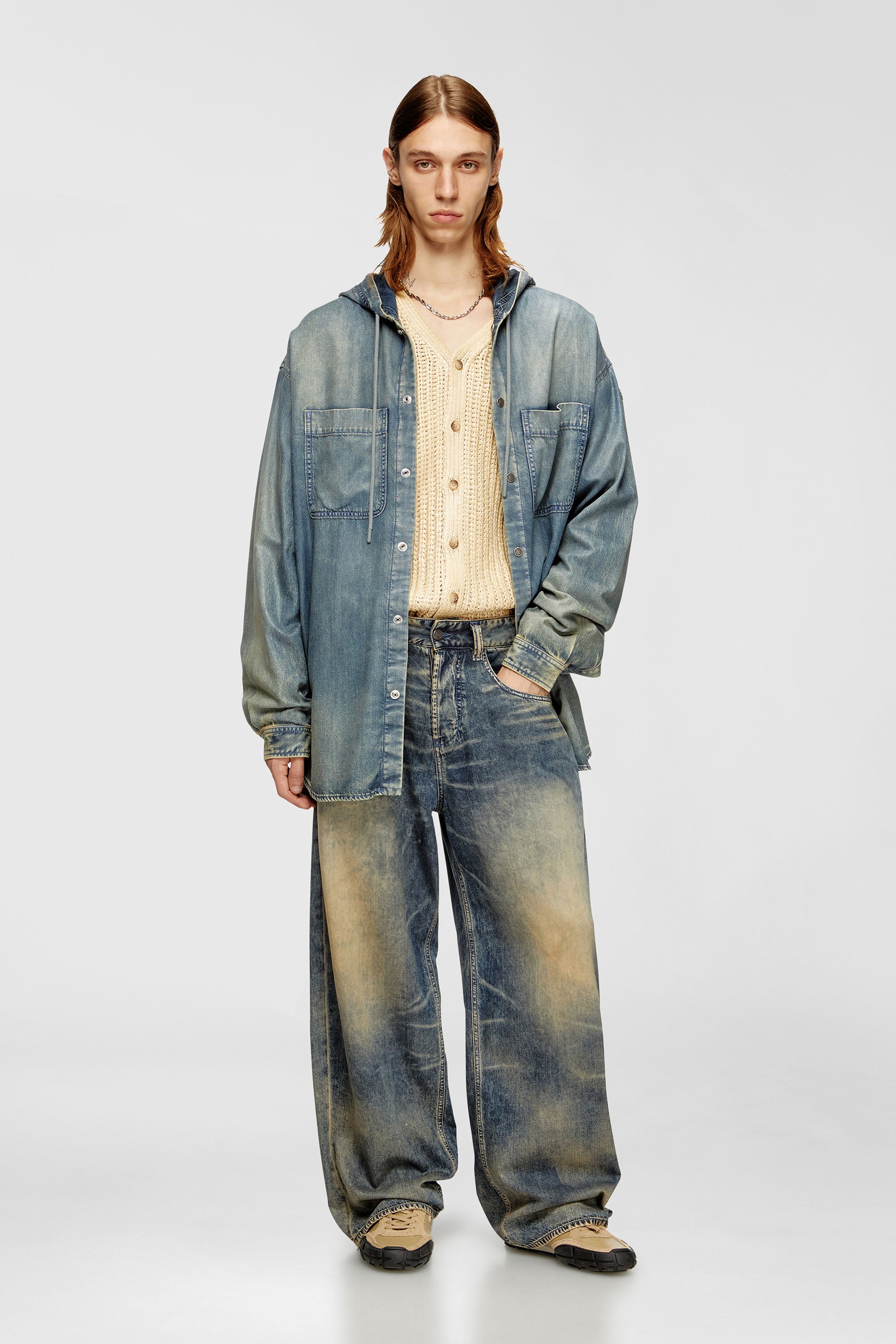 Diesel - Man's Relaxed Jeans 1997 D-Enim-M 0CEBB, Medium blue - 1