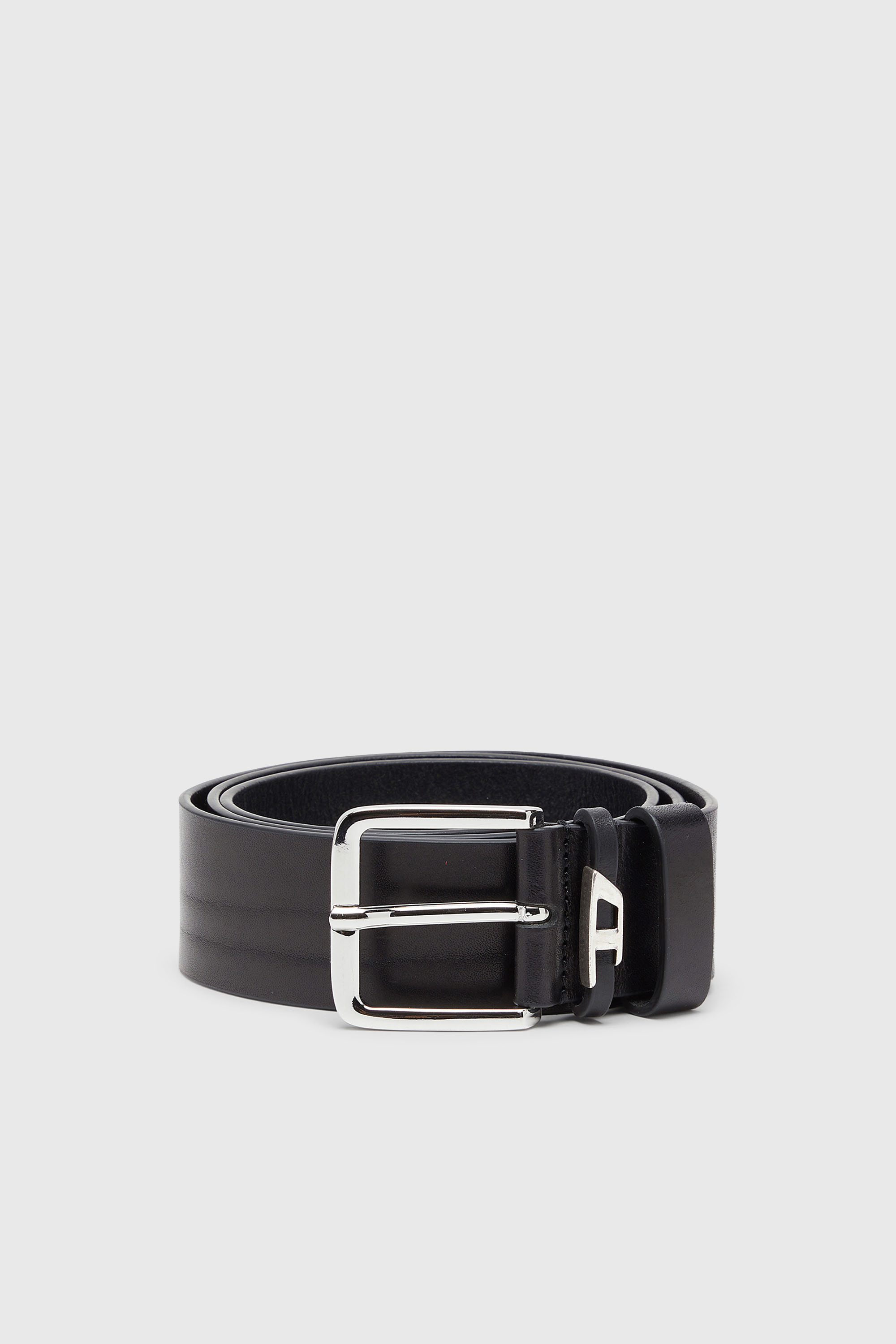 Diesel - B-D LOOP, Male's 4 cm crinkle leather belt in Black - 1