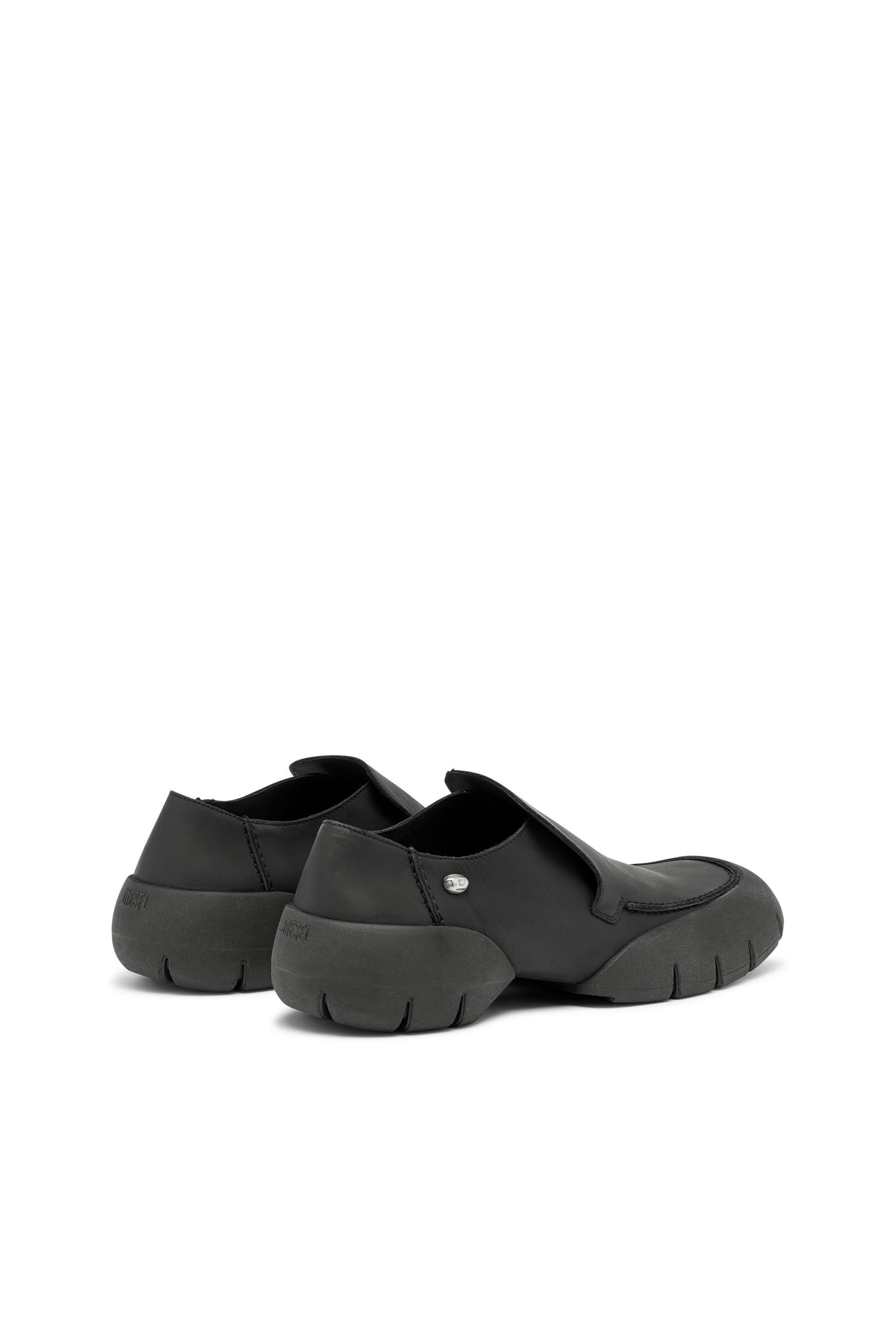 Diesel - D-MATHIEU SC, Male's D-Mathieu-Brushed leather loafer with rubber sole in Black - 3