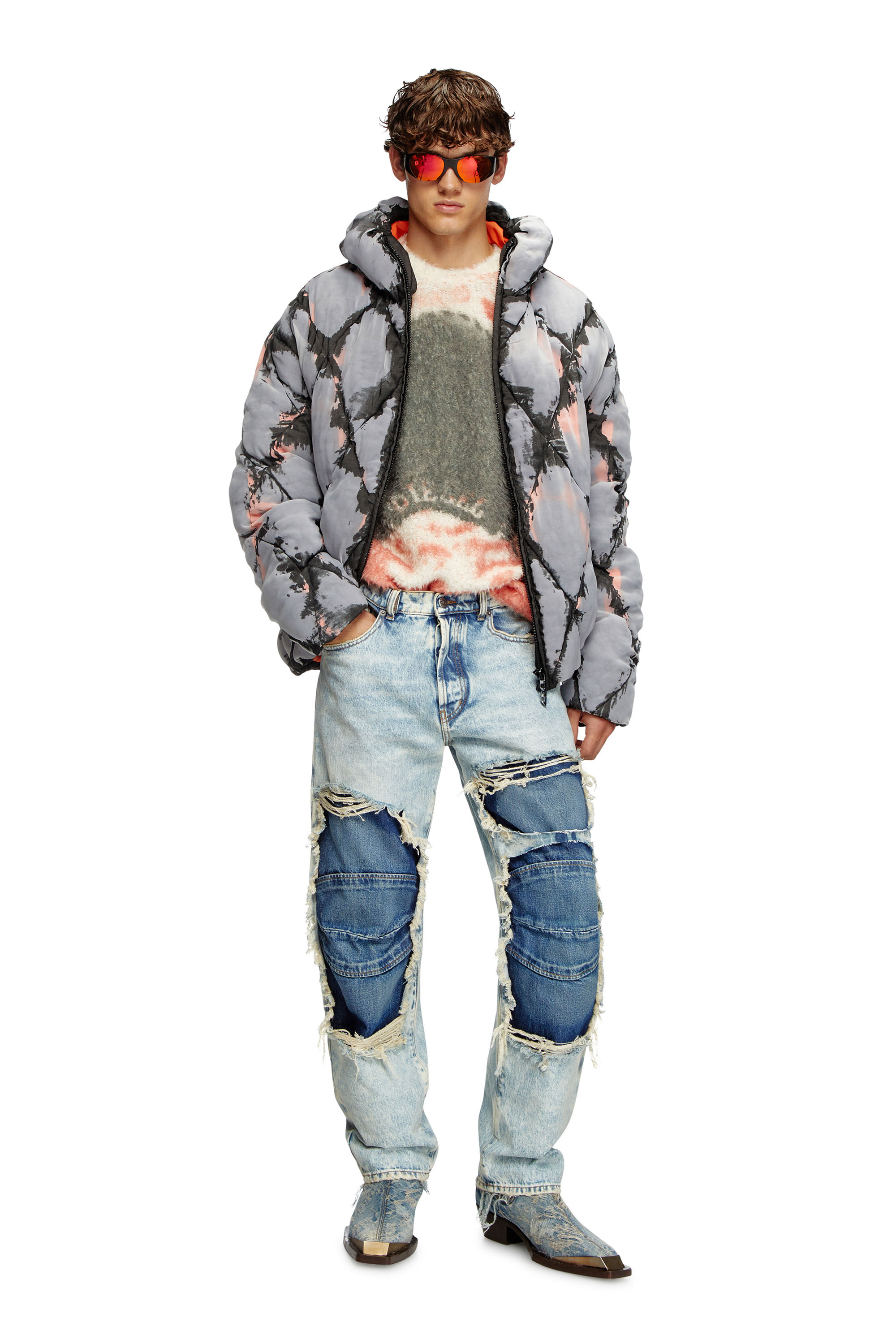 Diesel - Relaxed Jeans D-Fire 0AJEN Mixte, Bleu Clair - Image 2