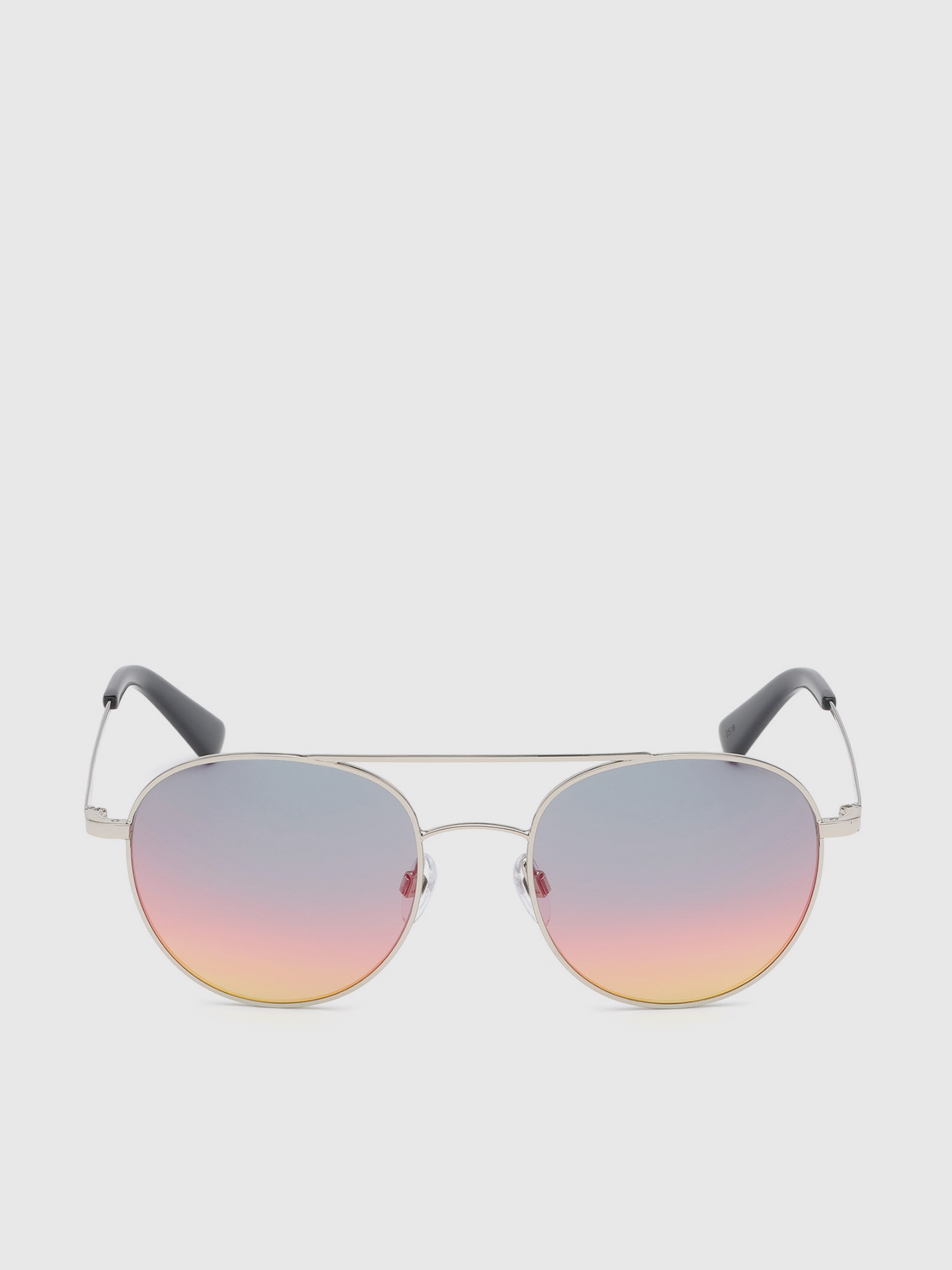 Diesel - DL0286, Unisex's Rounded sunglasses in metal in Silver - 1