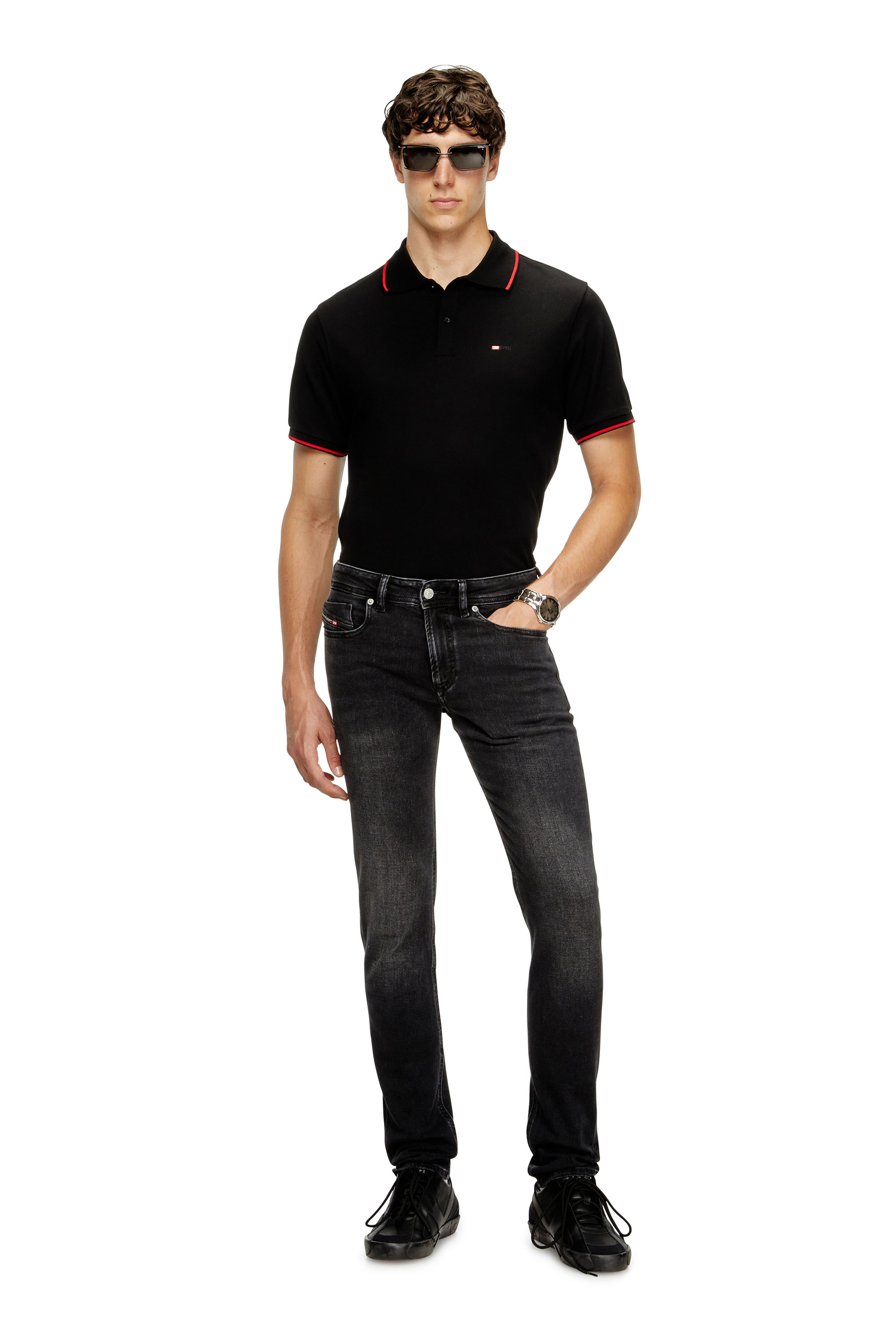 Diesel - Man's Skinny Jeans 1979 Sleenker 0DBDN, Black/Dark grey - 2