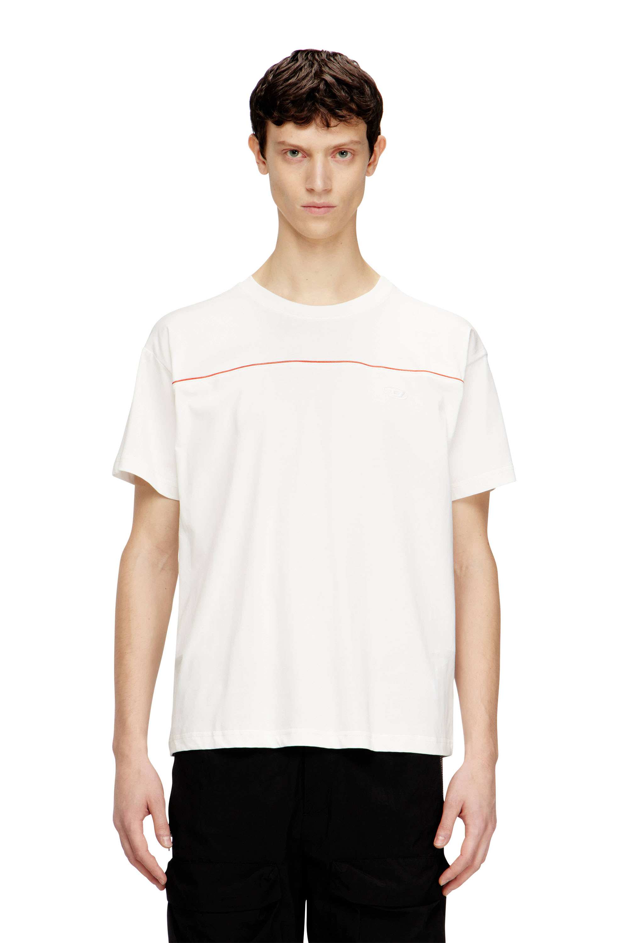 Diesel - T-NORM-PIPING, Male's T-shirt with contrast piping in null - 1