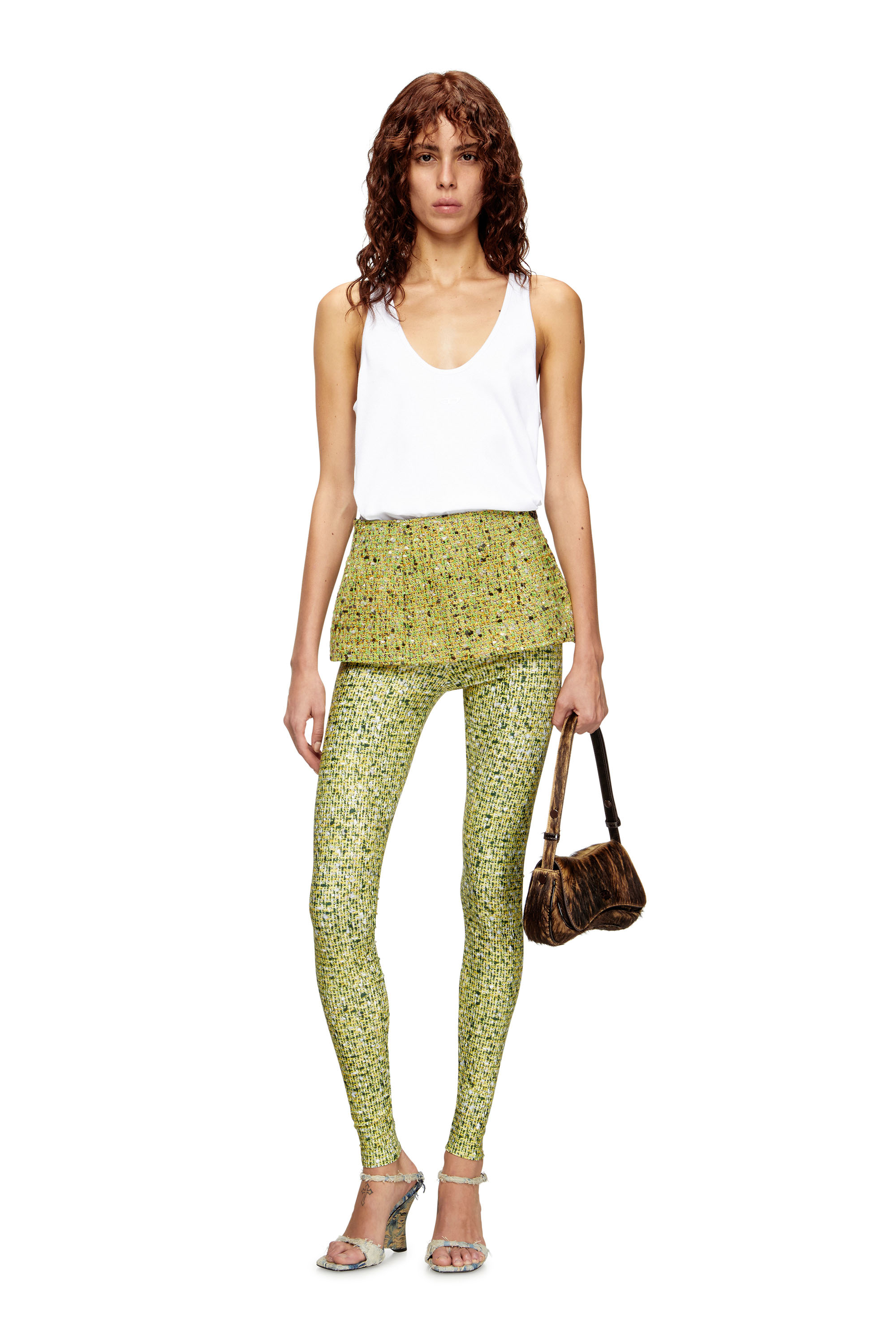 Diesel - PLAY CLUTCH, Female's Play-Clutch in coloured hairy leather in Brown - 7