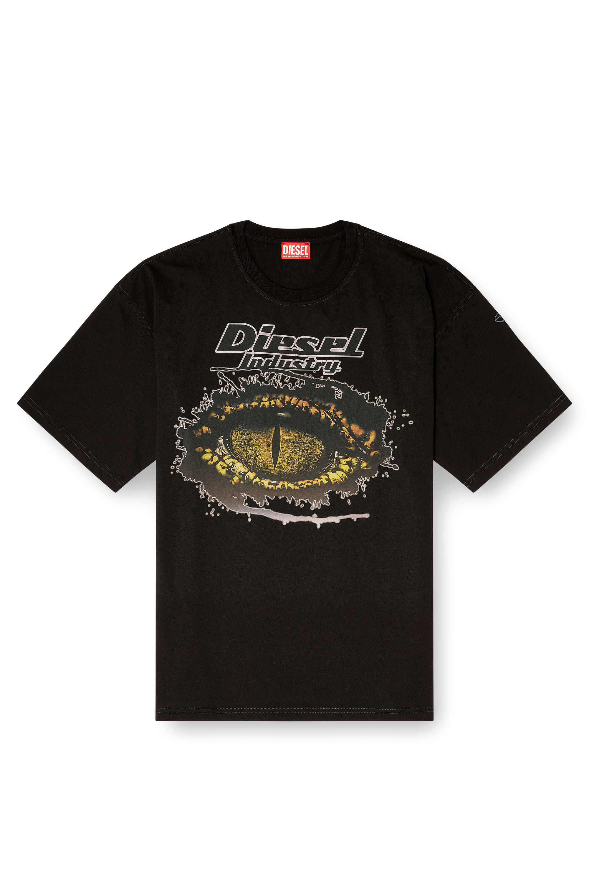 Diesel - T-BOXT-T25, Man's Cotton t-shirt with digital print in Light Grey - 4