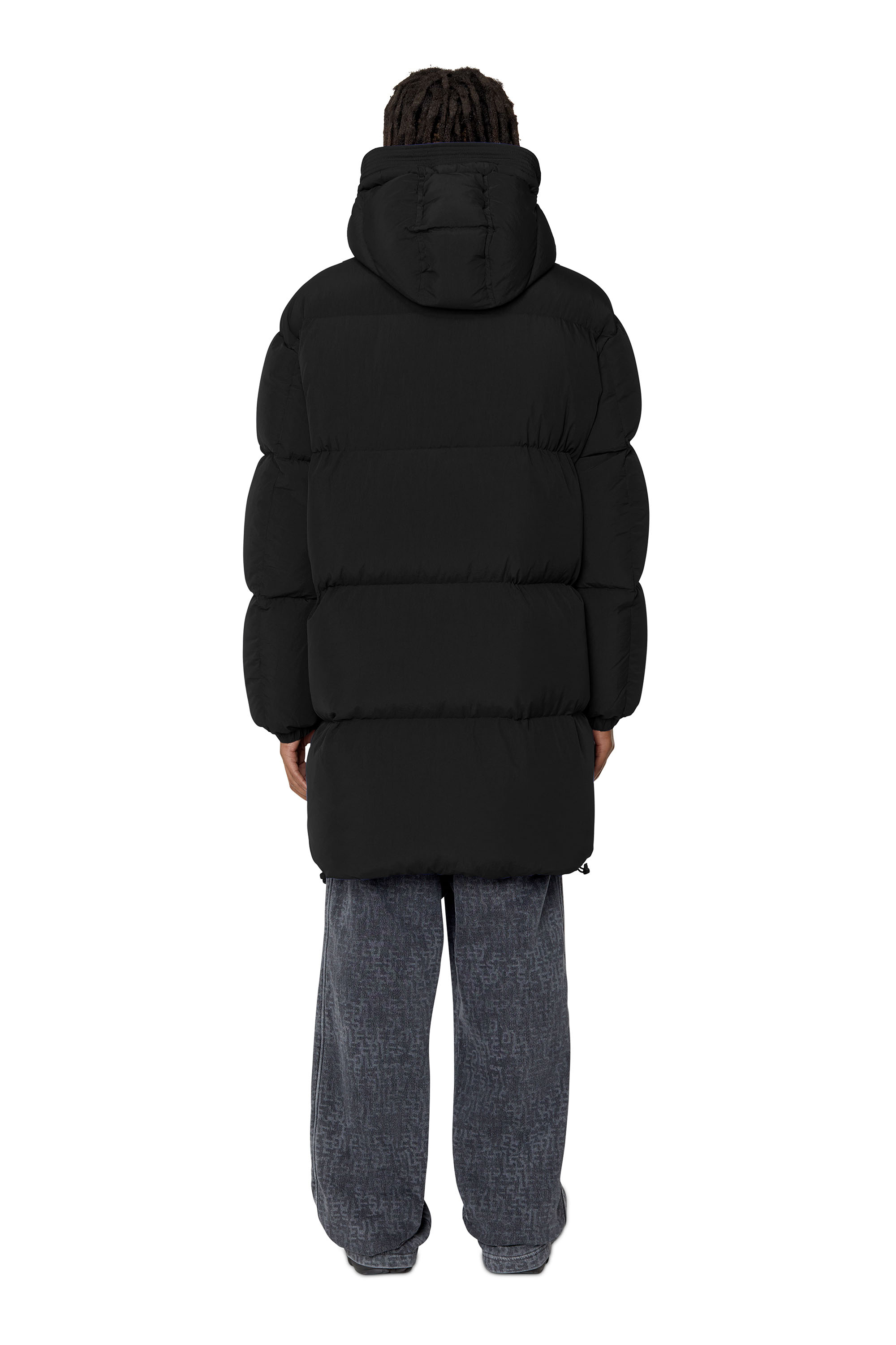 Diesel - W-ROLF-LONG-NW, Man's Polygiene ViralOff&reg; down coat in Black - 4