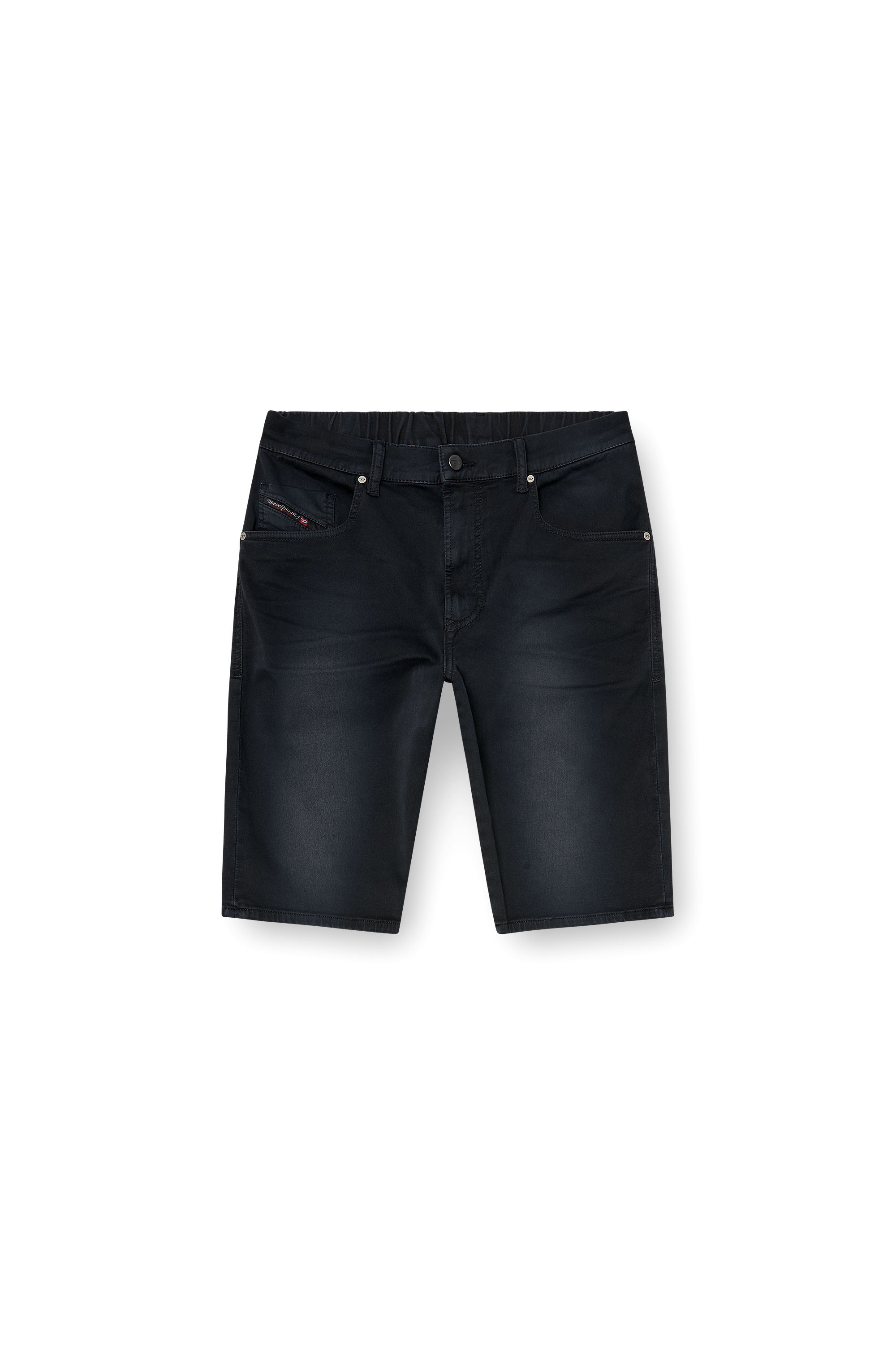Diesel - 2033 D-KROOLEY-SHORT-BW JOGG, Short slim en denim color&eacute; Homme in Noir - 2