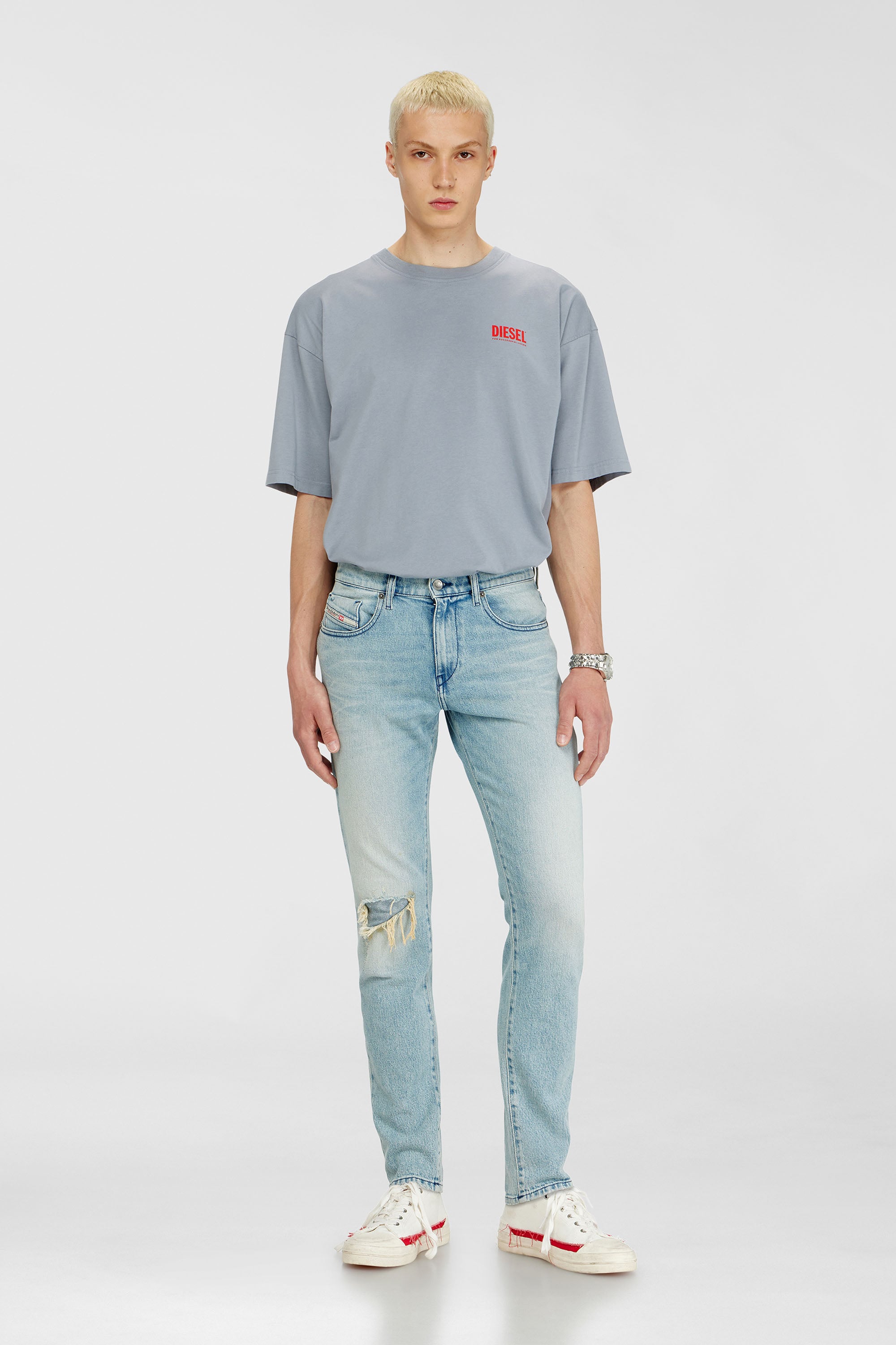 Diesel - Man's Slim Jeans 2019 D-Strukt 09Q10, Light Blue - 1