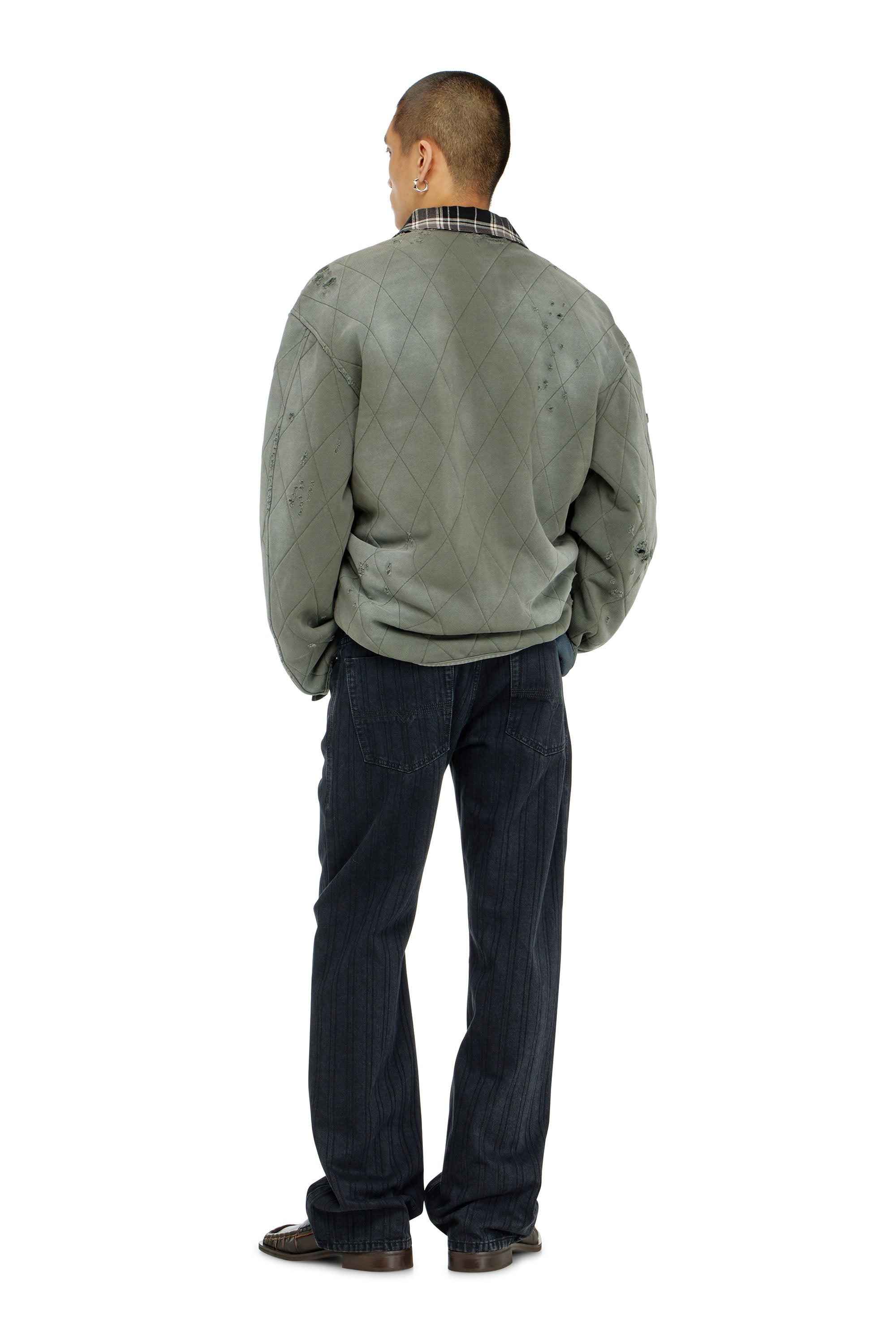 Diesel - Relaxed Jeans 1980 D-Eeper 09Q12 Homme, Noir/Gris fonc&eacute; - Image 3