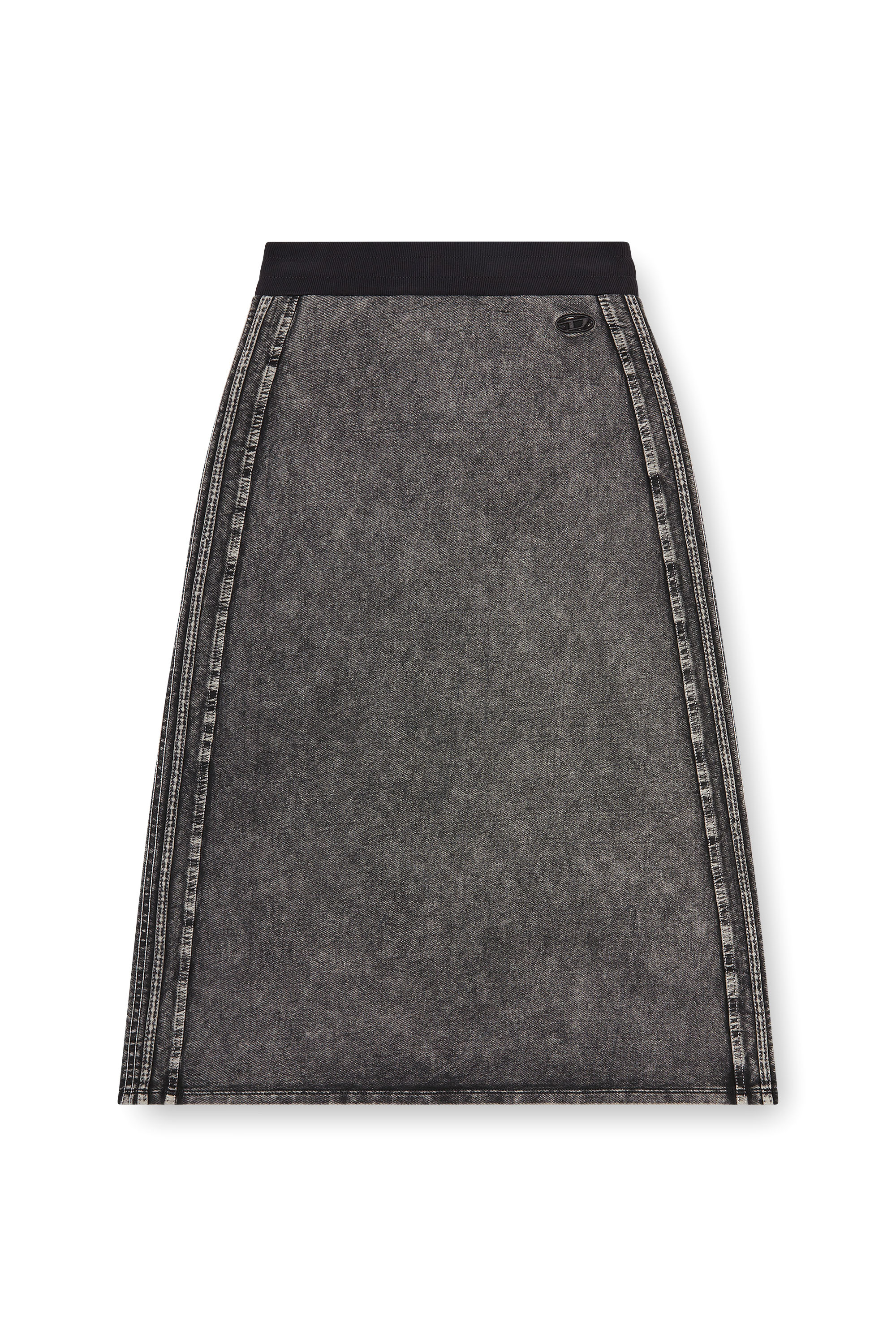 Diesel - O-ERMY, Jupe en coton polaire avec bandes lat&eacute;rales Femme in ToBeDefined - 2