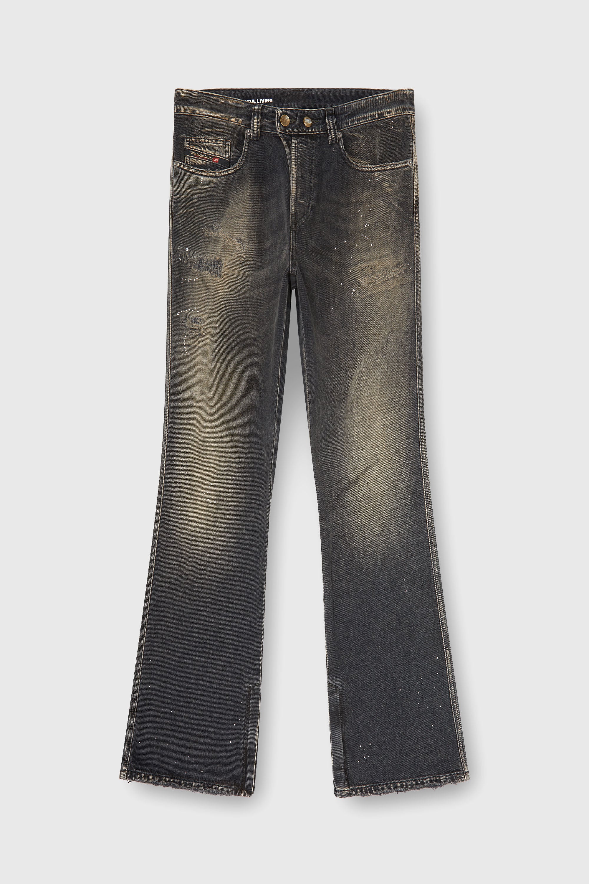Diesel - Bootcut Jeans 1998 D-Buck 09P64 Hombre, Negro/Gris oscuro - 2