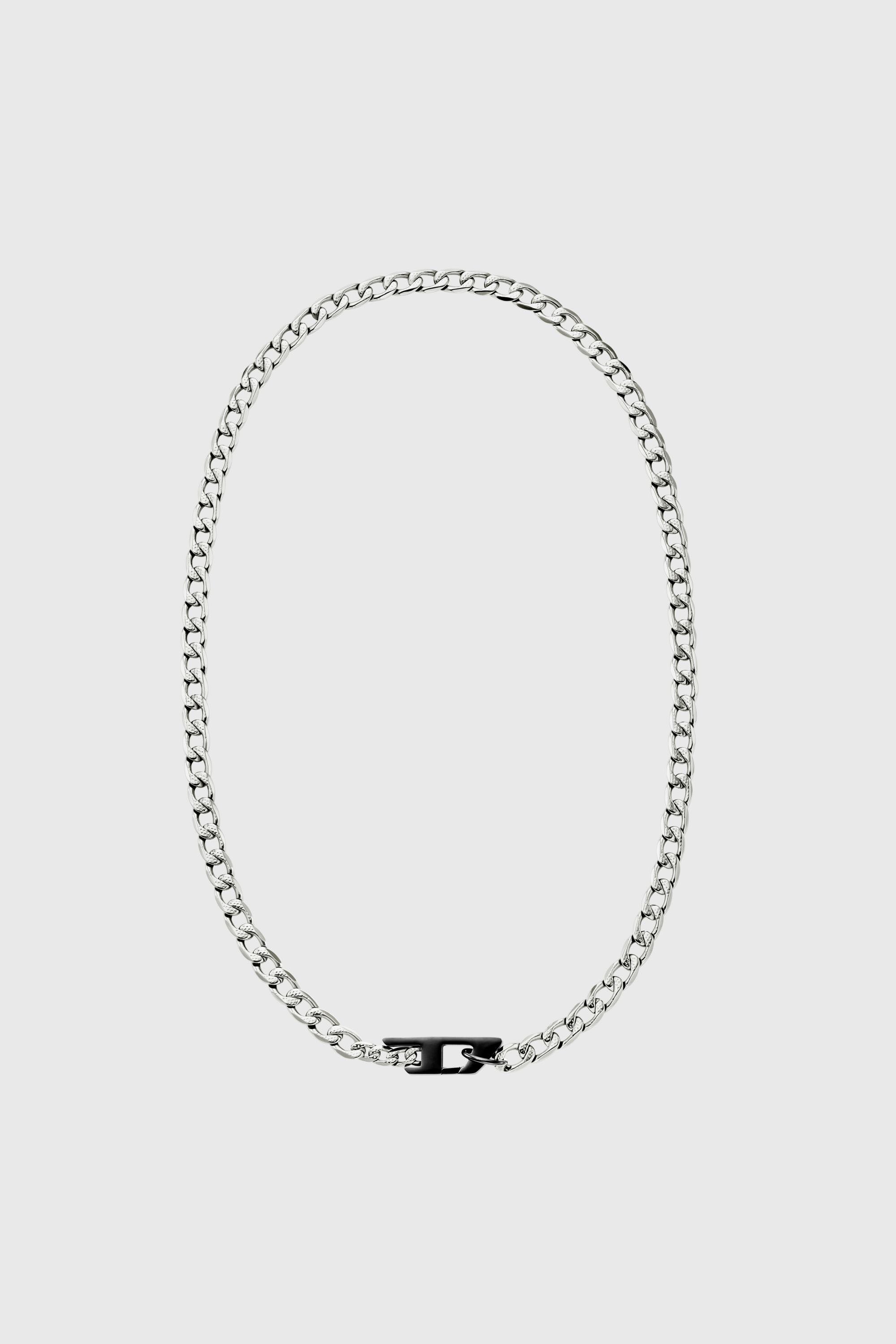 Diesel - DX1636931 JEWELLERY, Unisex's Two-tone stainless steel chain necklace in Silver/Black - 1