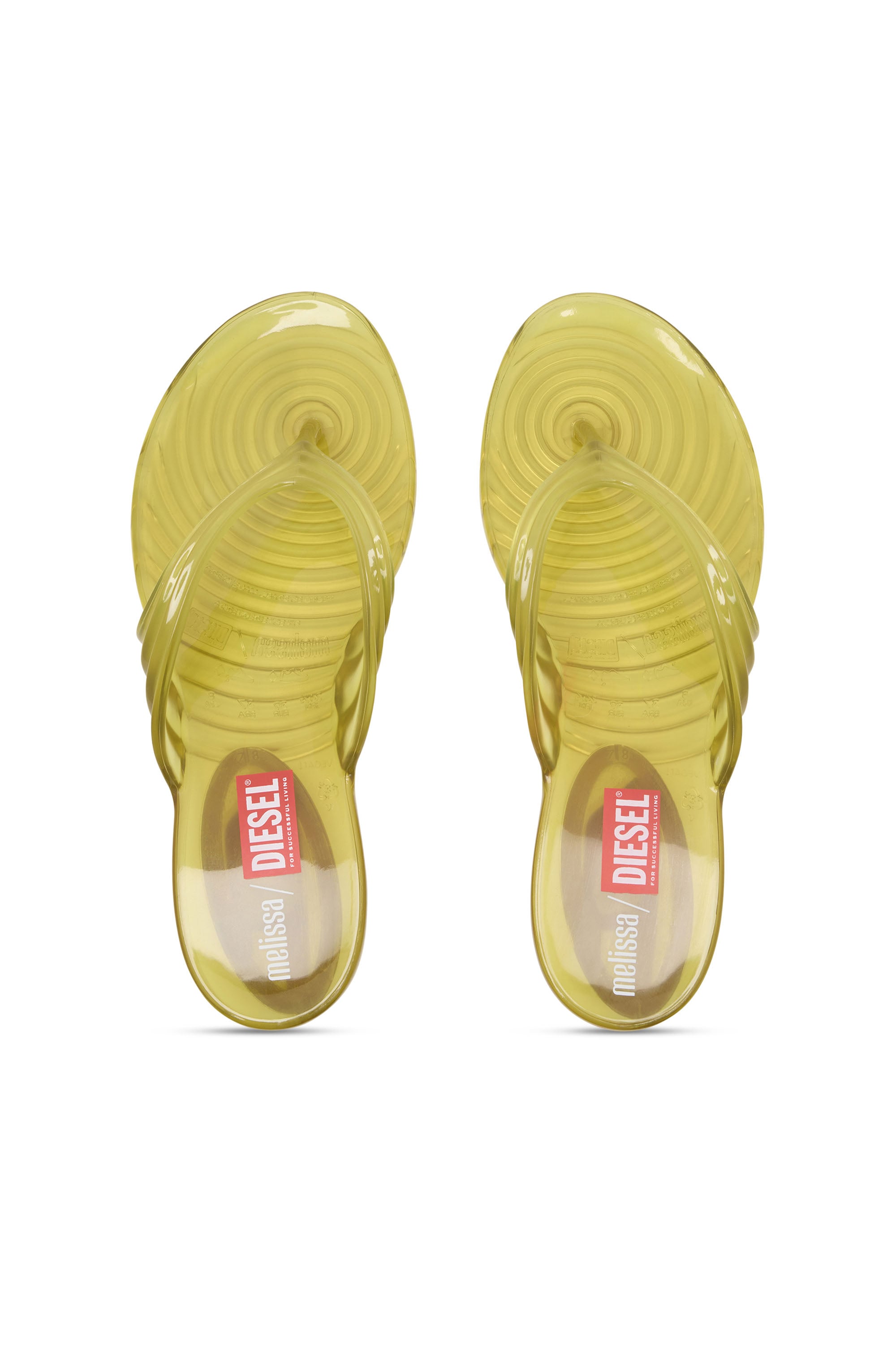 Women's Sculptural flip-flops in Melflex® | Yellow | Diesel
