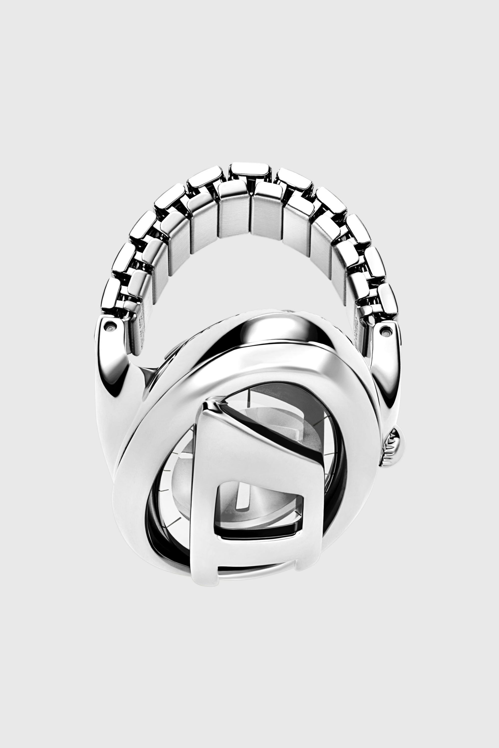 Diesel - DZ5623 WATCH, Anillo reloj D-Era de acero inoxidable Mujer in Plateado - 3