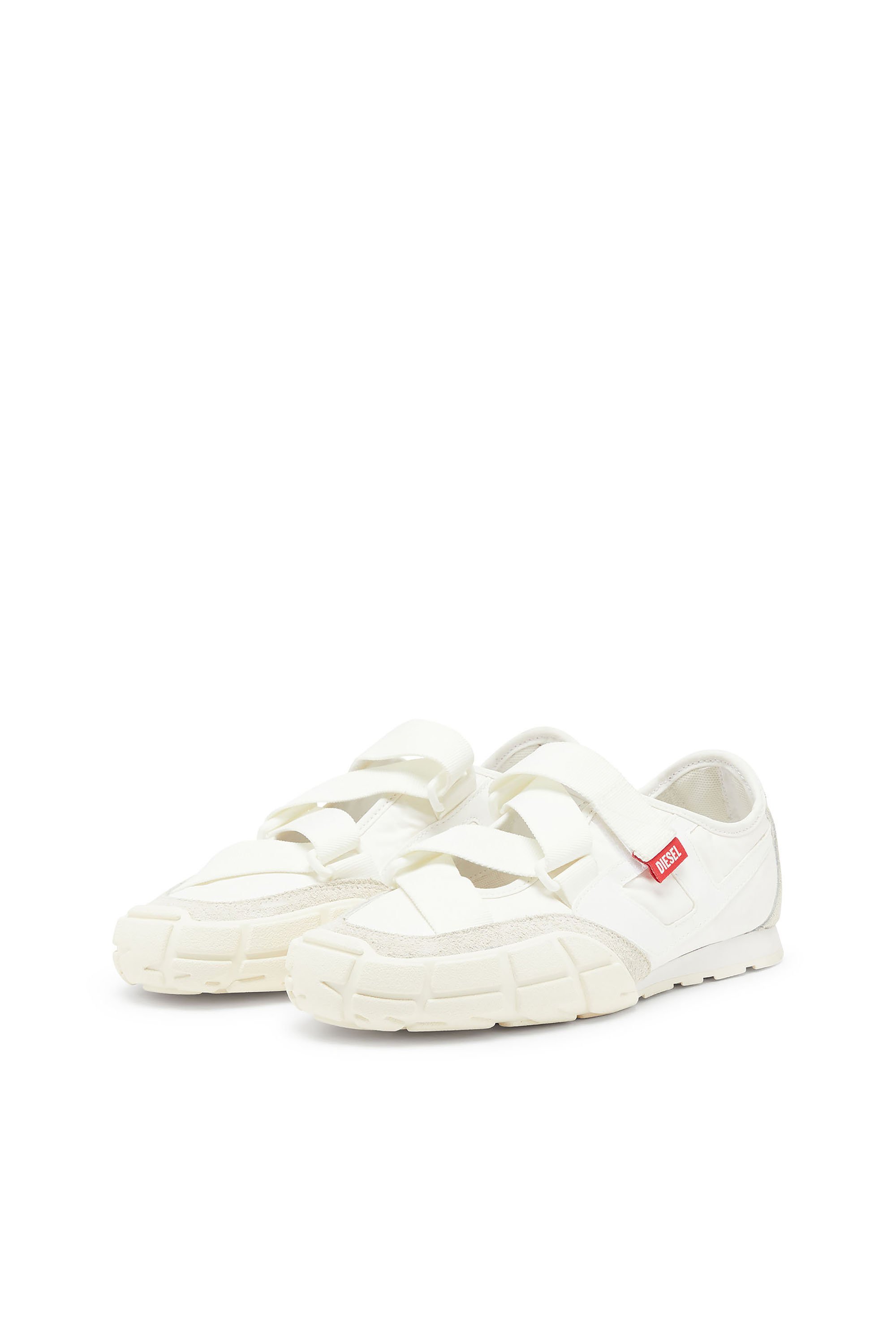 Diesel - S-PAGODHA SLIP-ON W, S-Pagodha-Baskets sans languette à brides libres en ripstop Femme in Blanc - 3