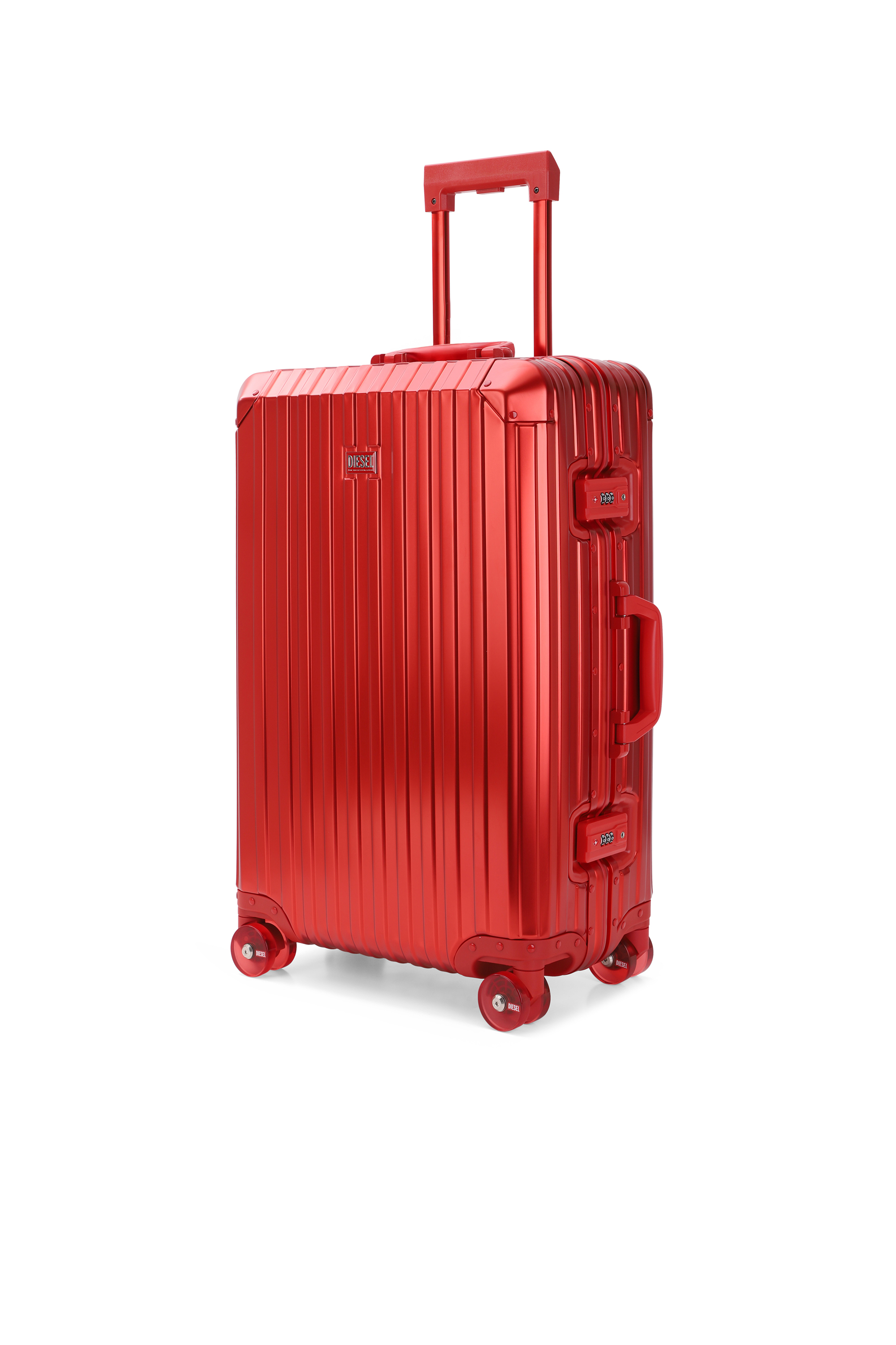 Diesel - DIESEL ALUMINUM TROLLEY- DSL002, Maleta de aluminio tama&ntilde;o M Unisex in Rojo - 5
