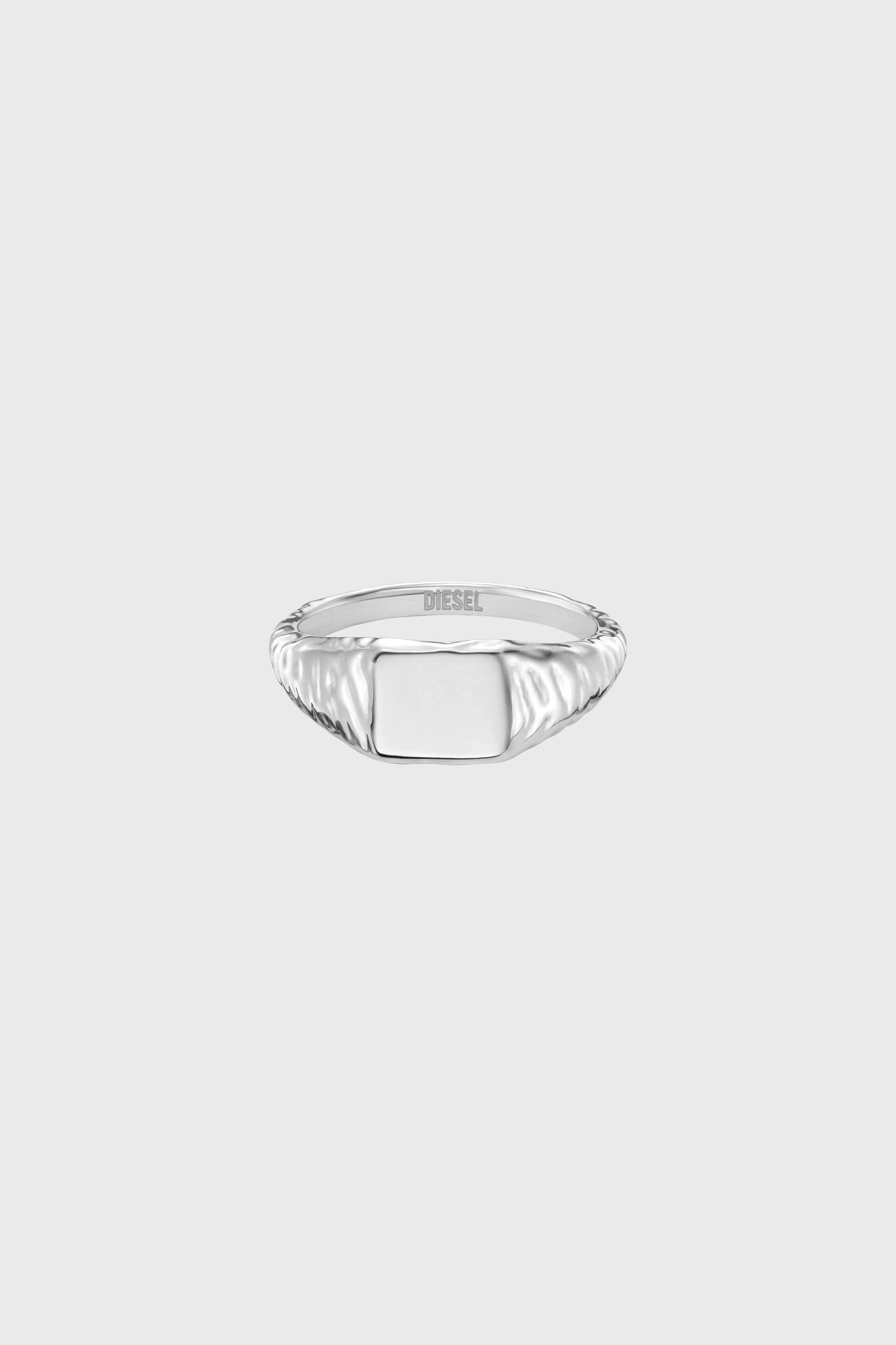 Diesel - DX1731040, Unisex's Stainless Steel Signet Ring in Silver - 2